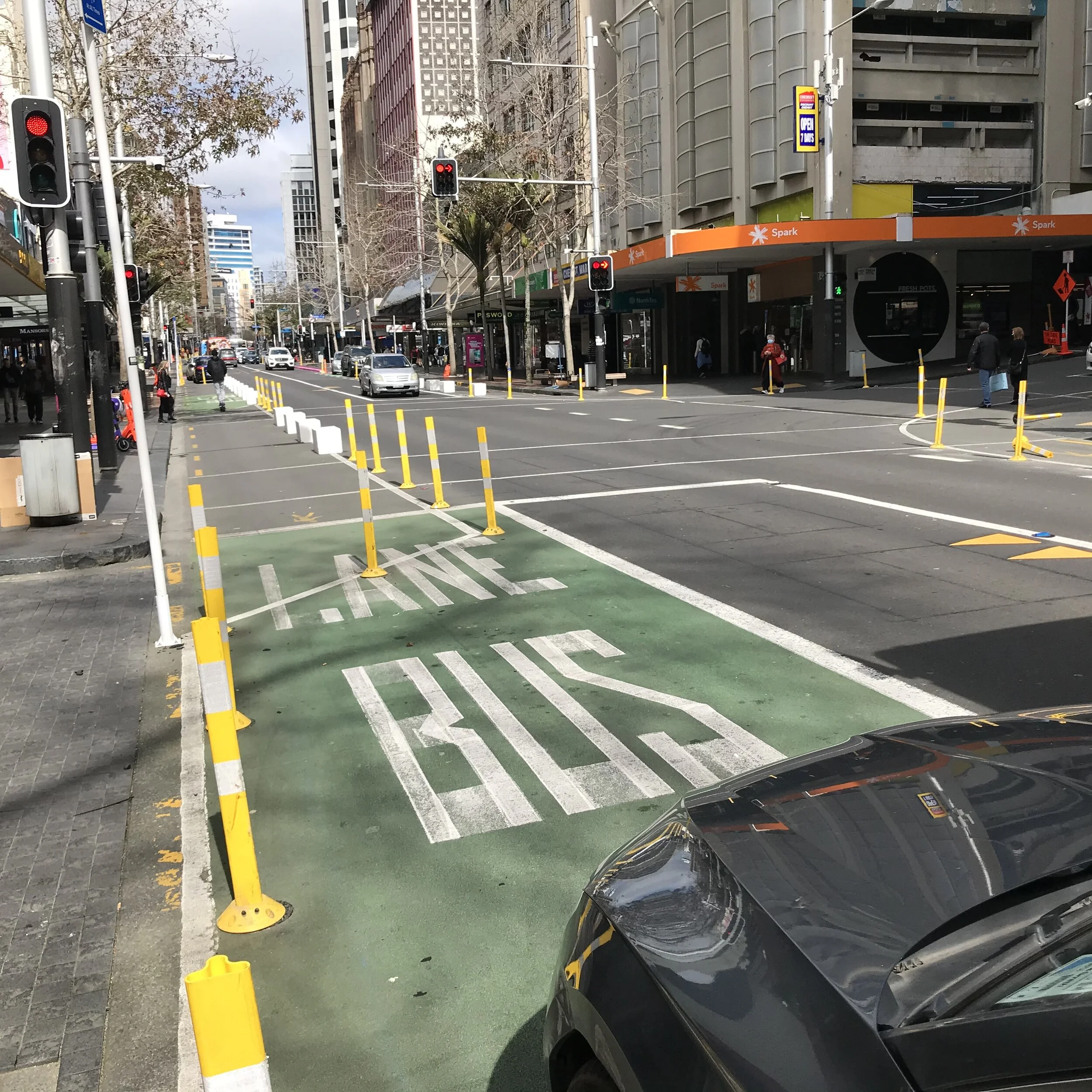 McKay says the slap sticks and concrete blocks feel like road works or temporary security measures.