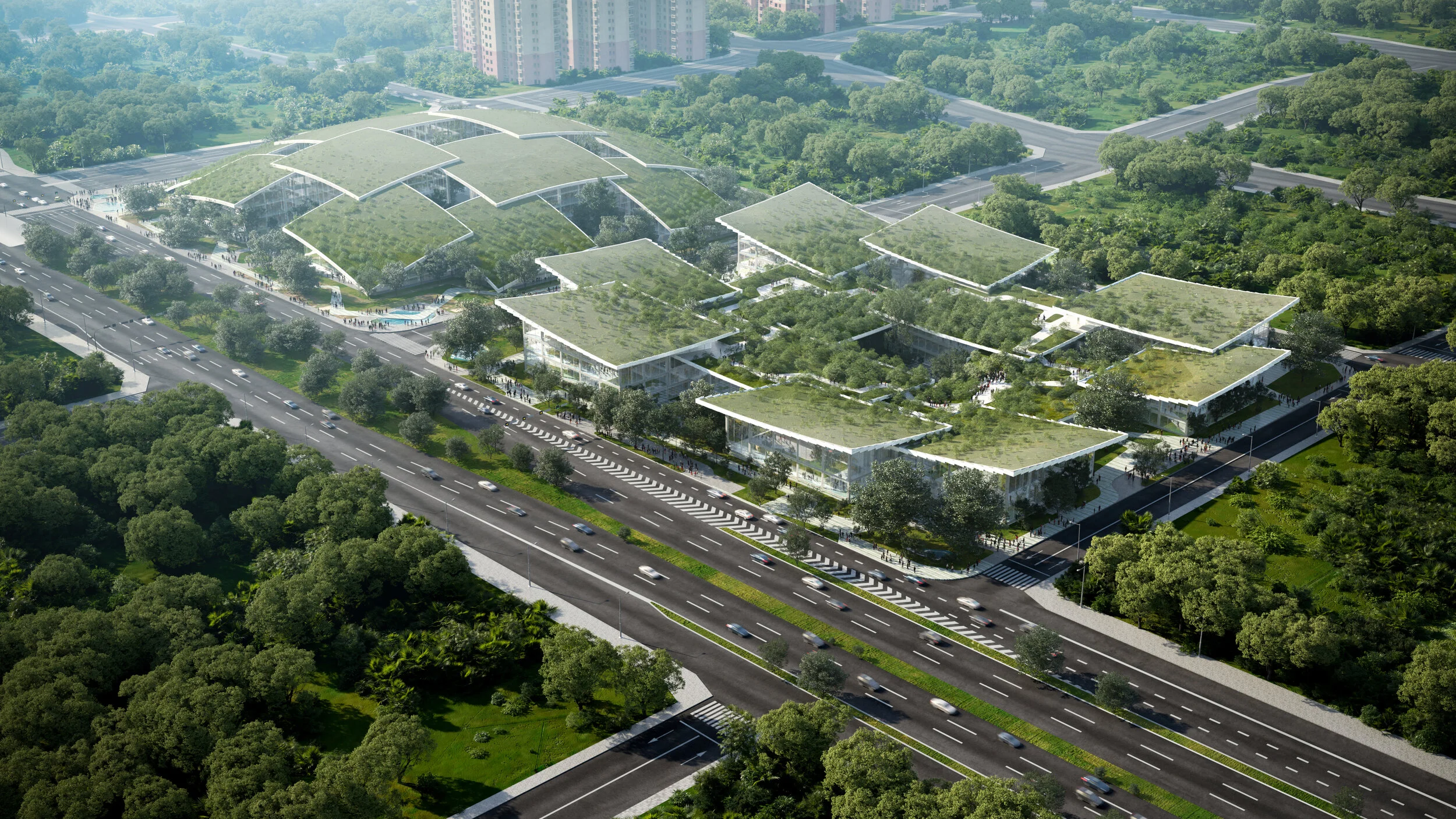 The green roof is where nature meets technology.