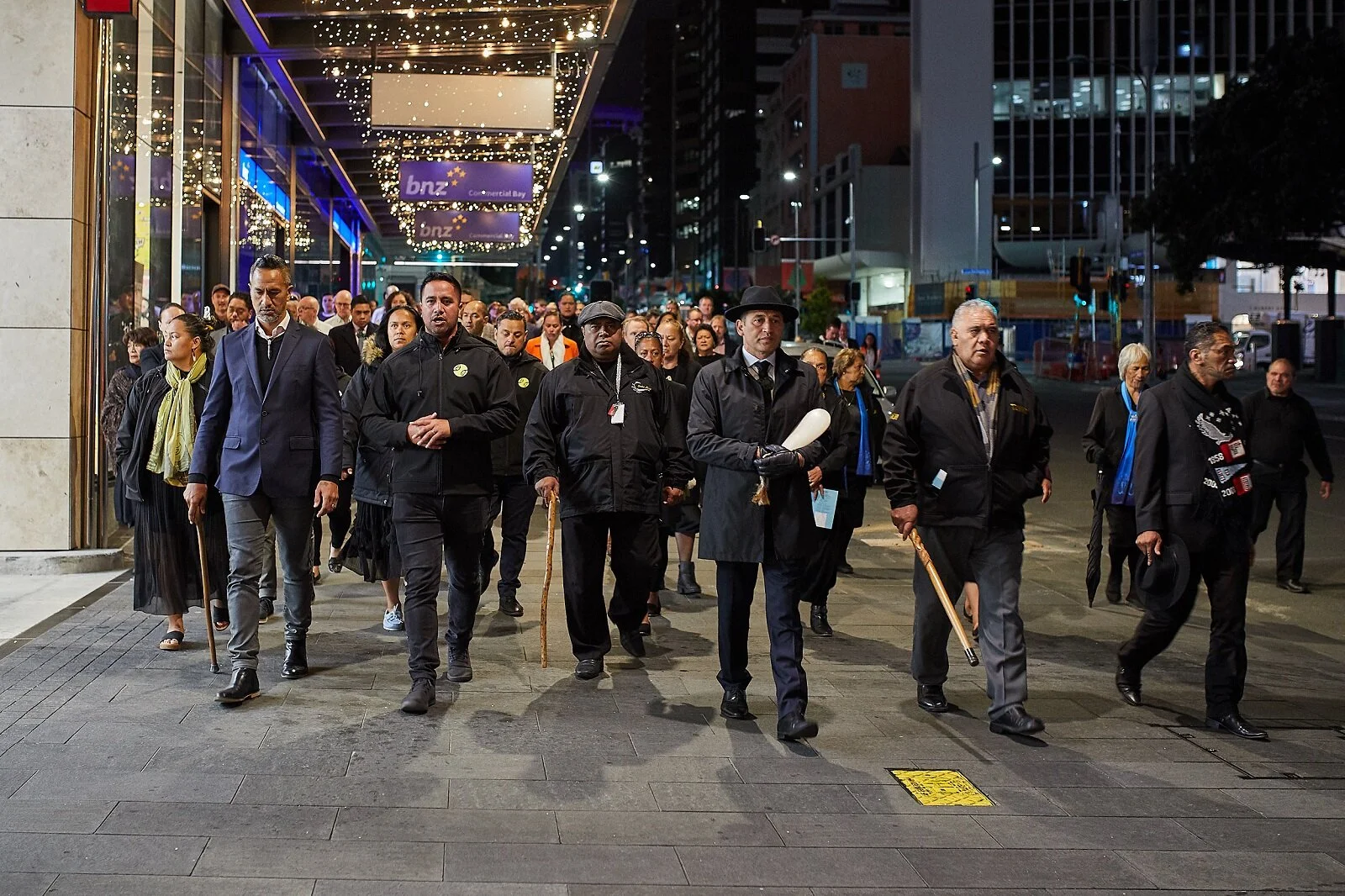 Mana whenua blessed Te Komititanga before the Minister and Mayor officially cut the ribbon and welcomed Aucklanders to use the square.