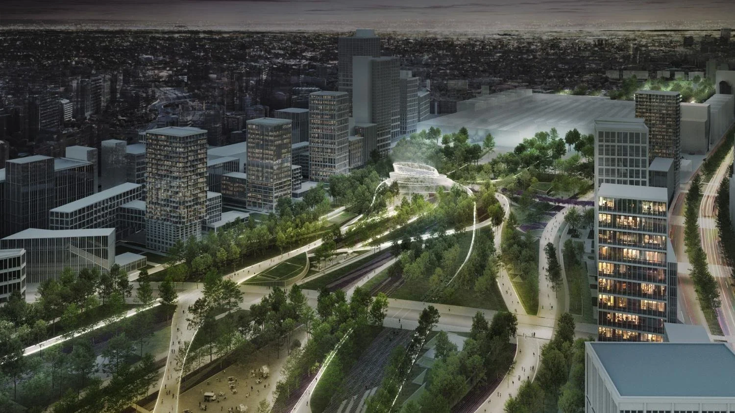 Wind garden designed to reduce Madrid's sizzling temperatures