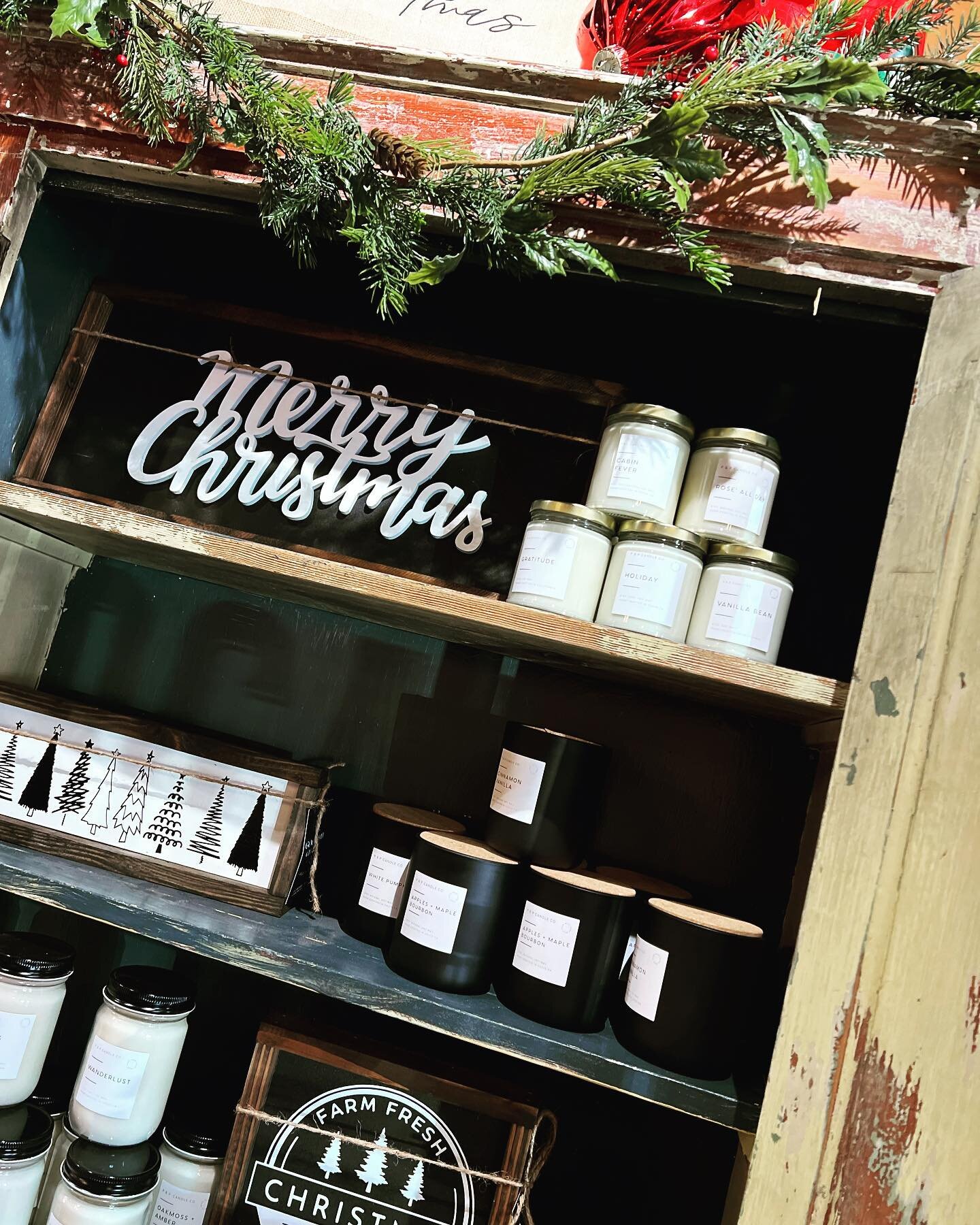 What&rsquo;s your favorite holiday scent we make ?! Tell us 👇
.
All stocked up in Redbluff Ca. At the Enjoy store 🌲❄️🌲🕯
.
#shopsmall 
#soywaxcandles 
#redbluffca 
#wholesalecandles 
#boutiqueshopping 
#giftideas 
#wintercandles 
#holidayseason 
#