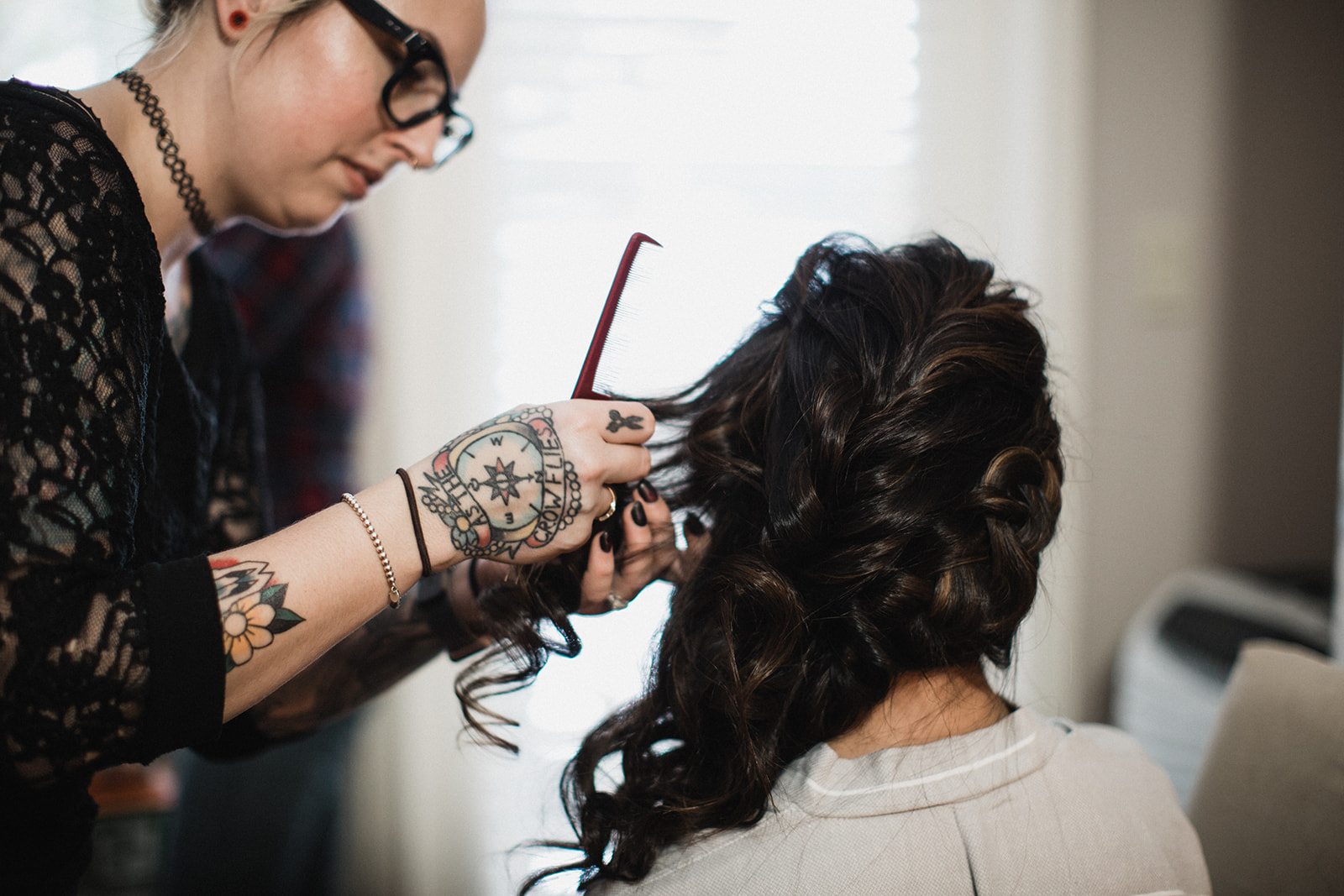 Val chose the incredible Pacific Brides to create her breath-taking side-swept braid and seductive make up look which perfectly complimented her intricate Limor Rosen lace gown.