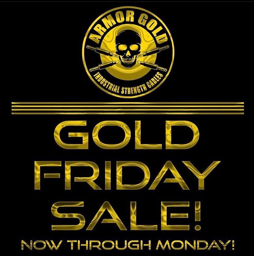20% off site wide!! Now through Monday! Use code &ldquo;GOLDFRIDAY&rdquo; when checking out. www.armorgoldcables.com #armorgoldcables #armorgold #blackfridaysale #guitarcables #instrumentcables #guitarplayer #bassplayer #keyboardplayer #rockguitar #r