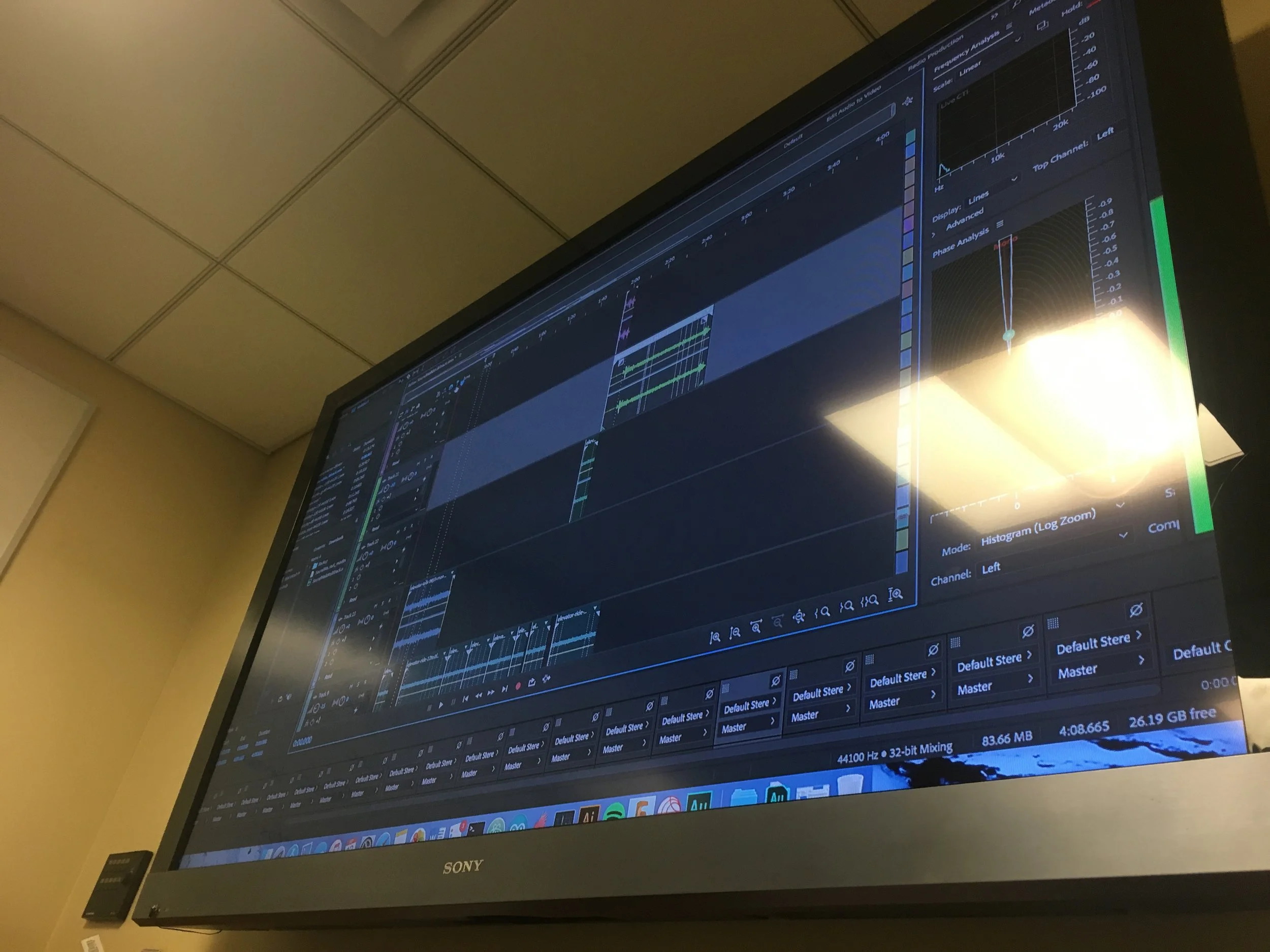 Working on the multitrack session of our sound walk