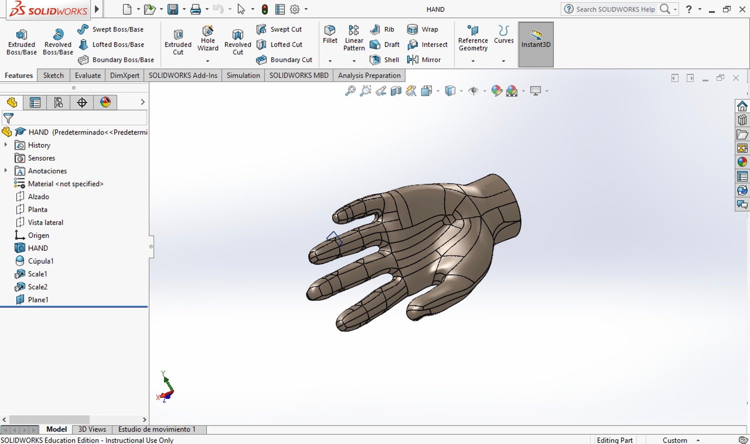 Perspective view screenshot from SolidWorks