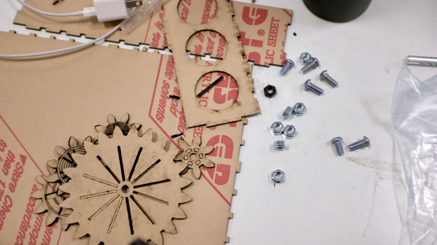 Laser cut gears and box
