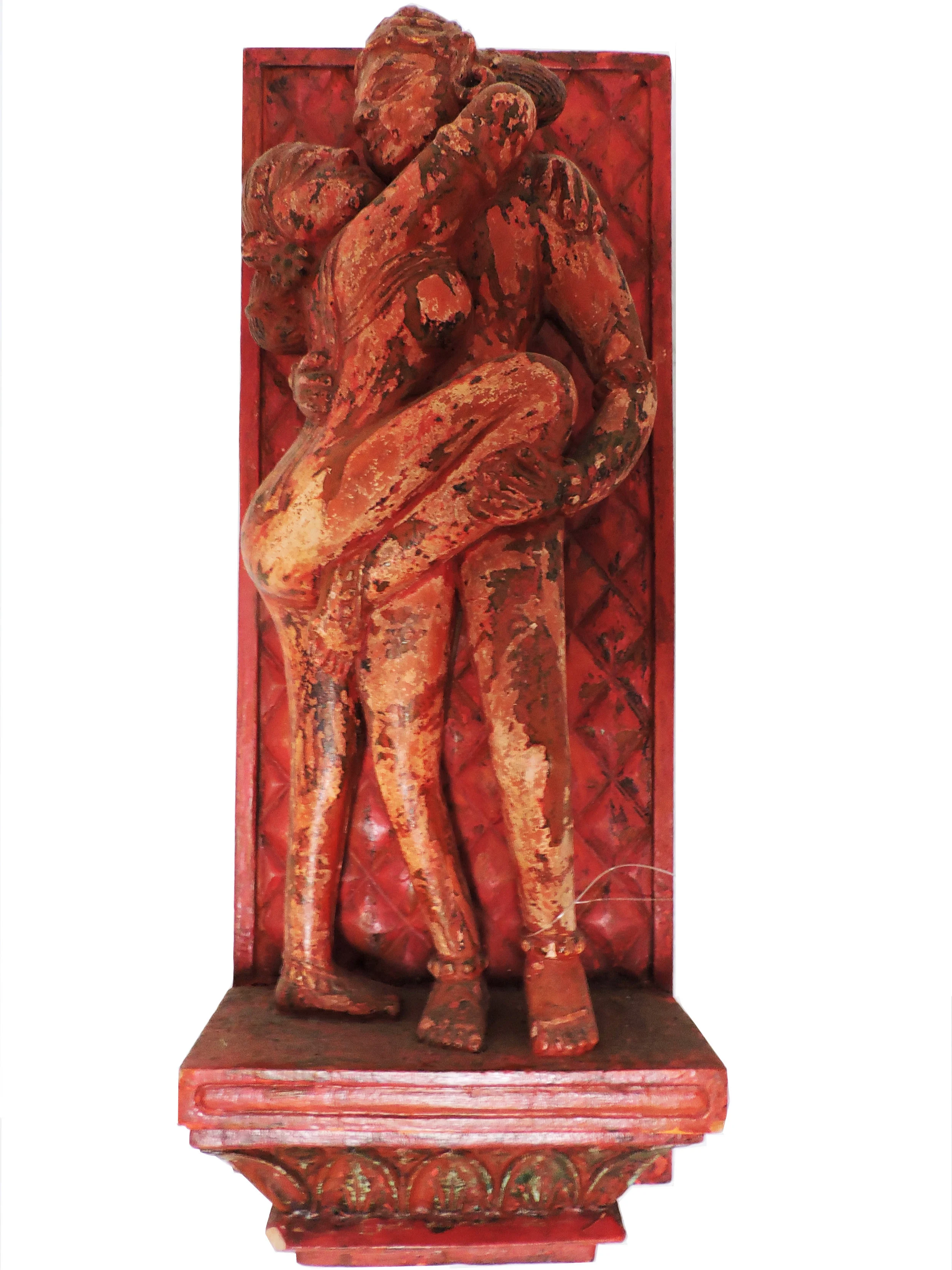 Erotic Kama Sutra Wood Wall Carving