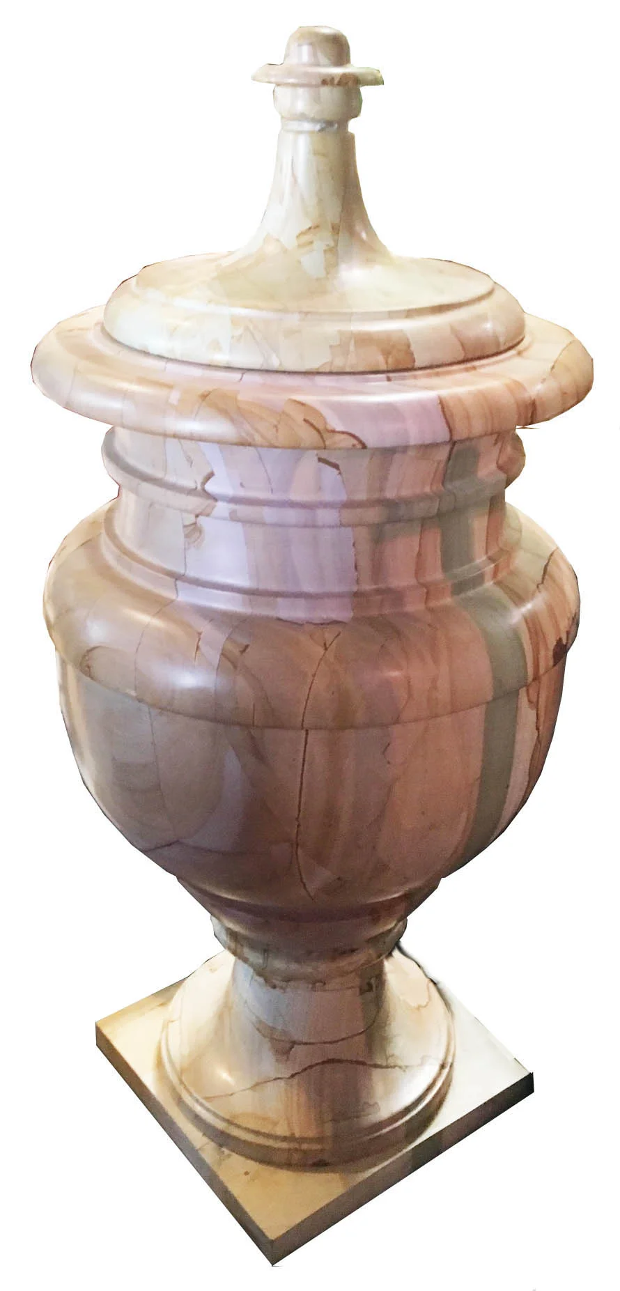 Pakistani Marlite Lidded Urn