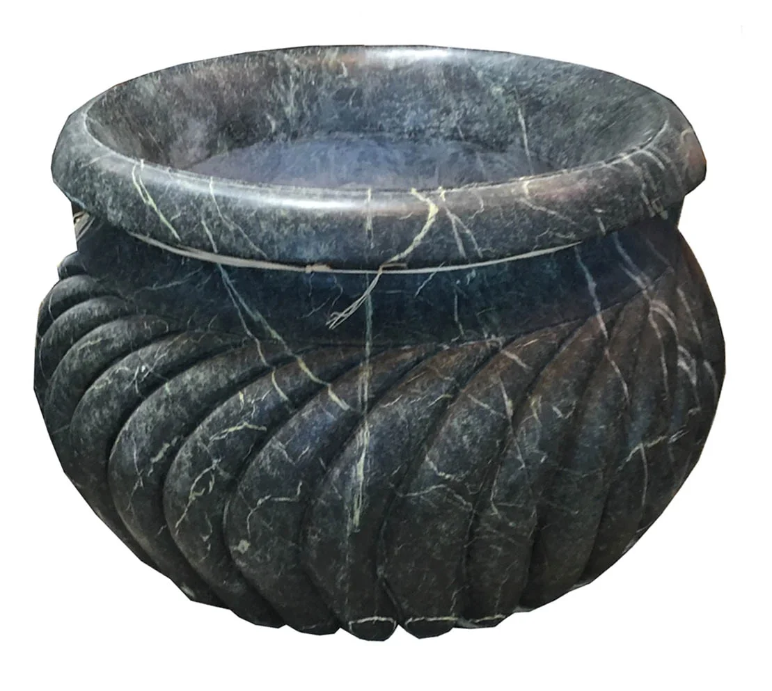 Green Marble Swirl Planter