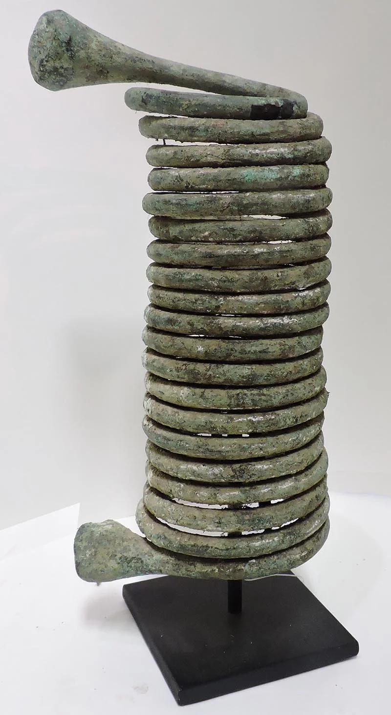 Rare Igbo Tribe Copper Currency Coil, 20th C.