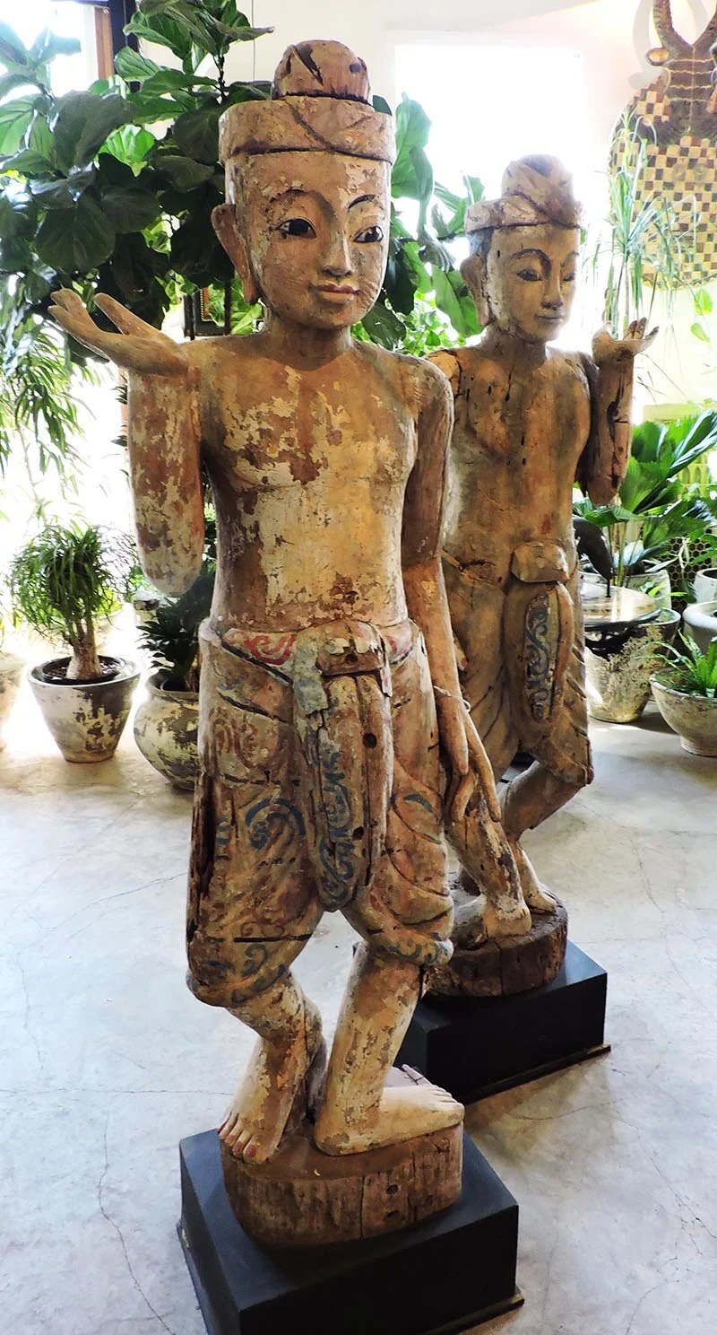Set of Temple Guardians &amp; Gong Holders