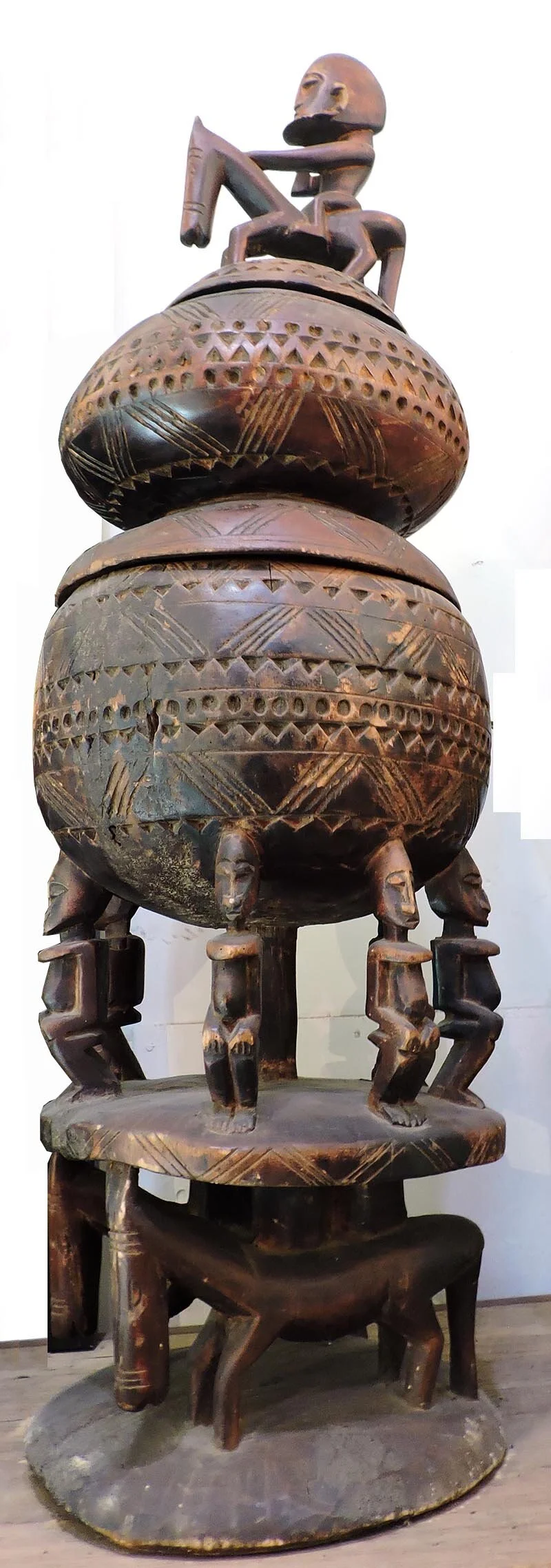 Nigerian Ceremonial Carved Vessel