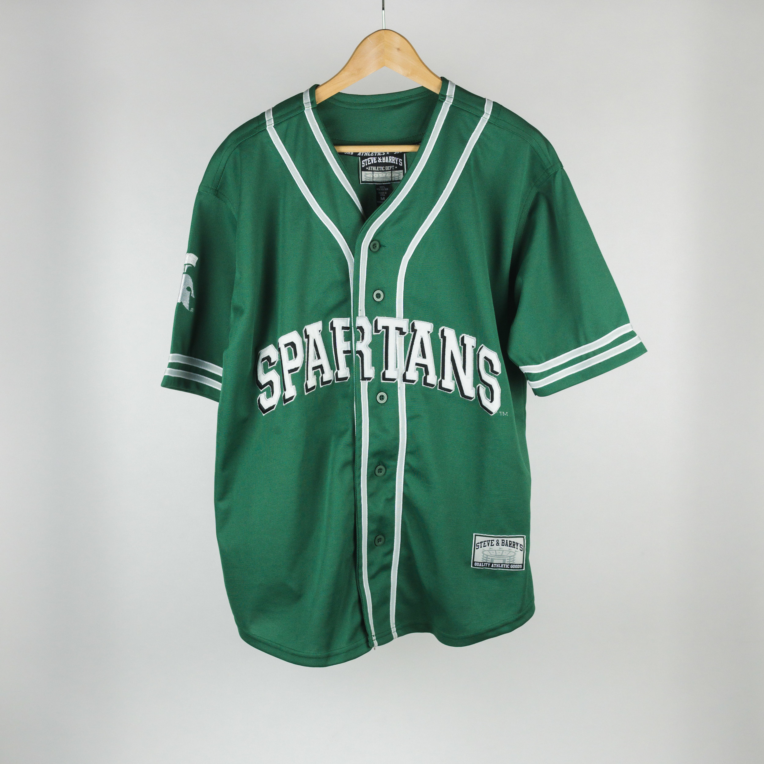 Sz M Retro Style Michigan State Baseball Jersey