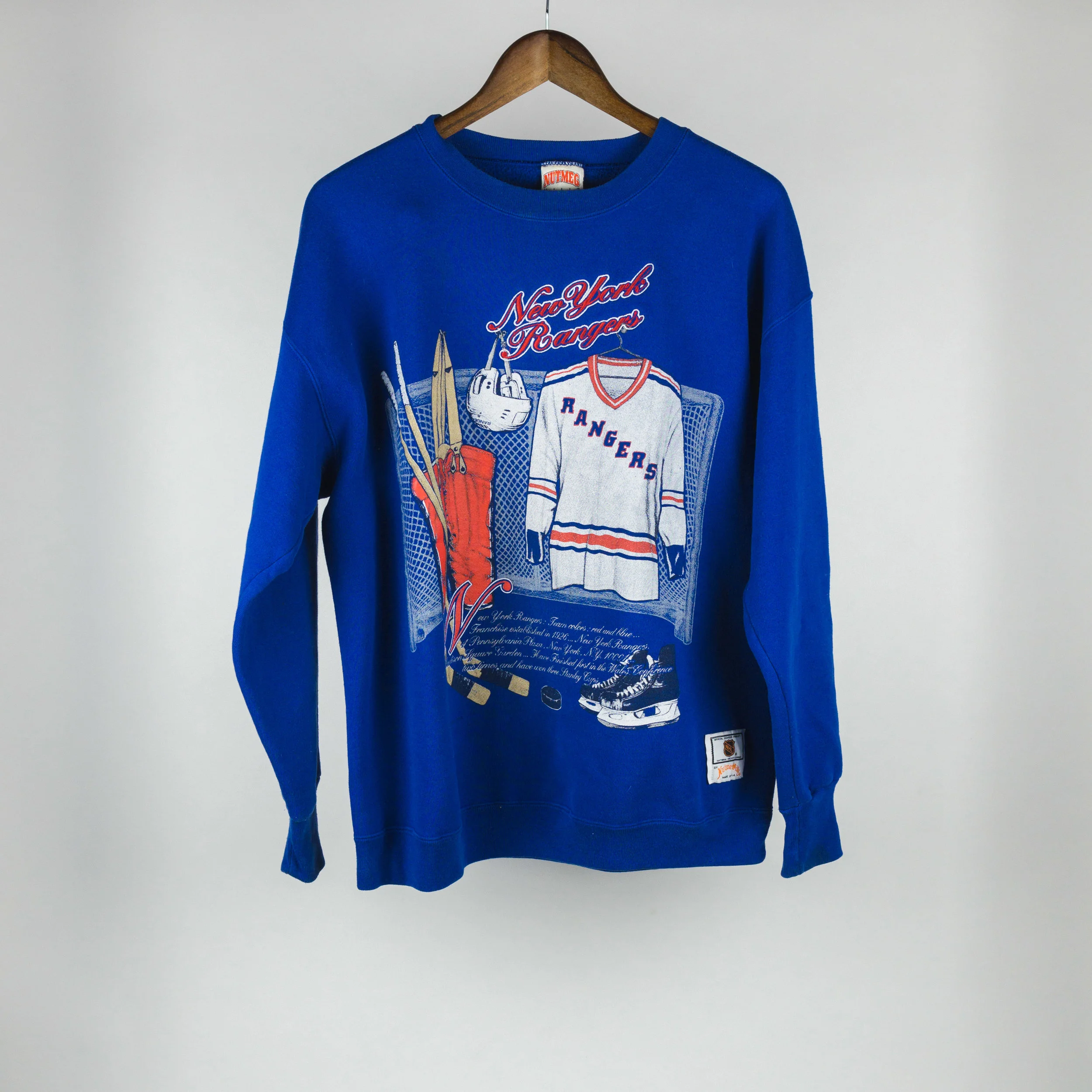 Sz XL Vintage NY Rangers Crewneck