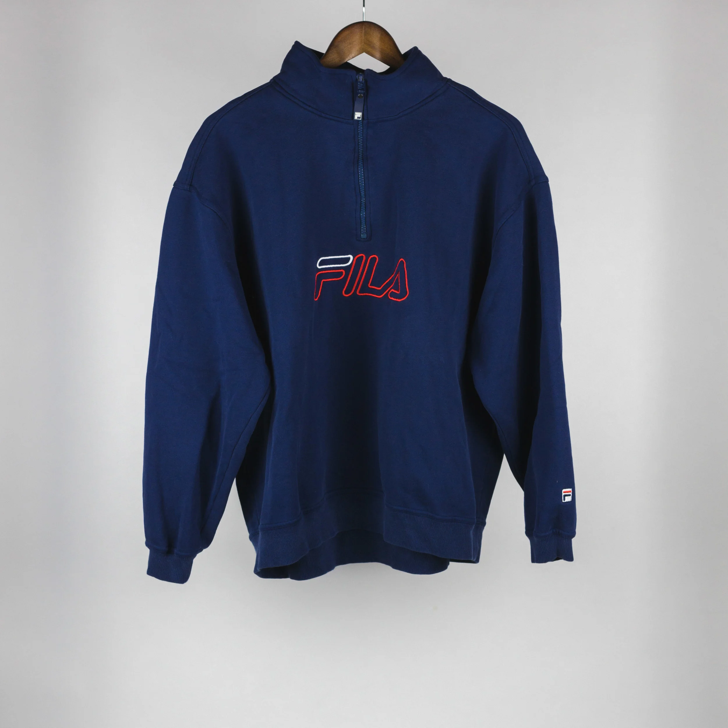 Sz XL Vintage Fila 3/4 Zip 