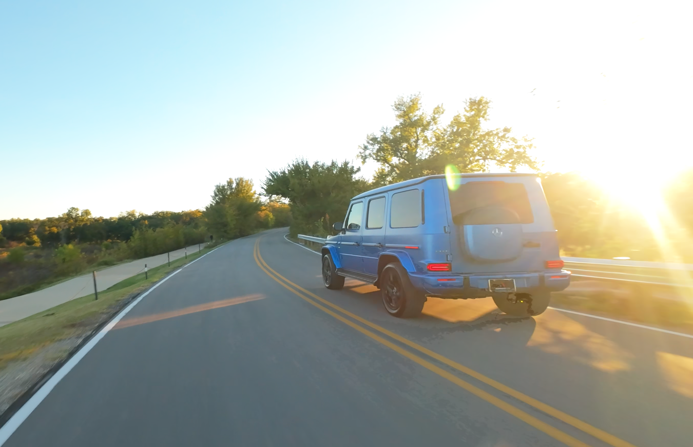 G-Wagon EV drone footage.