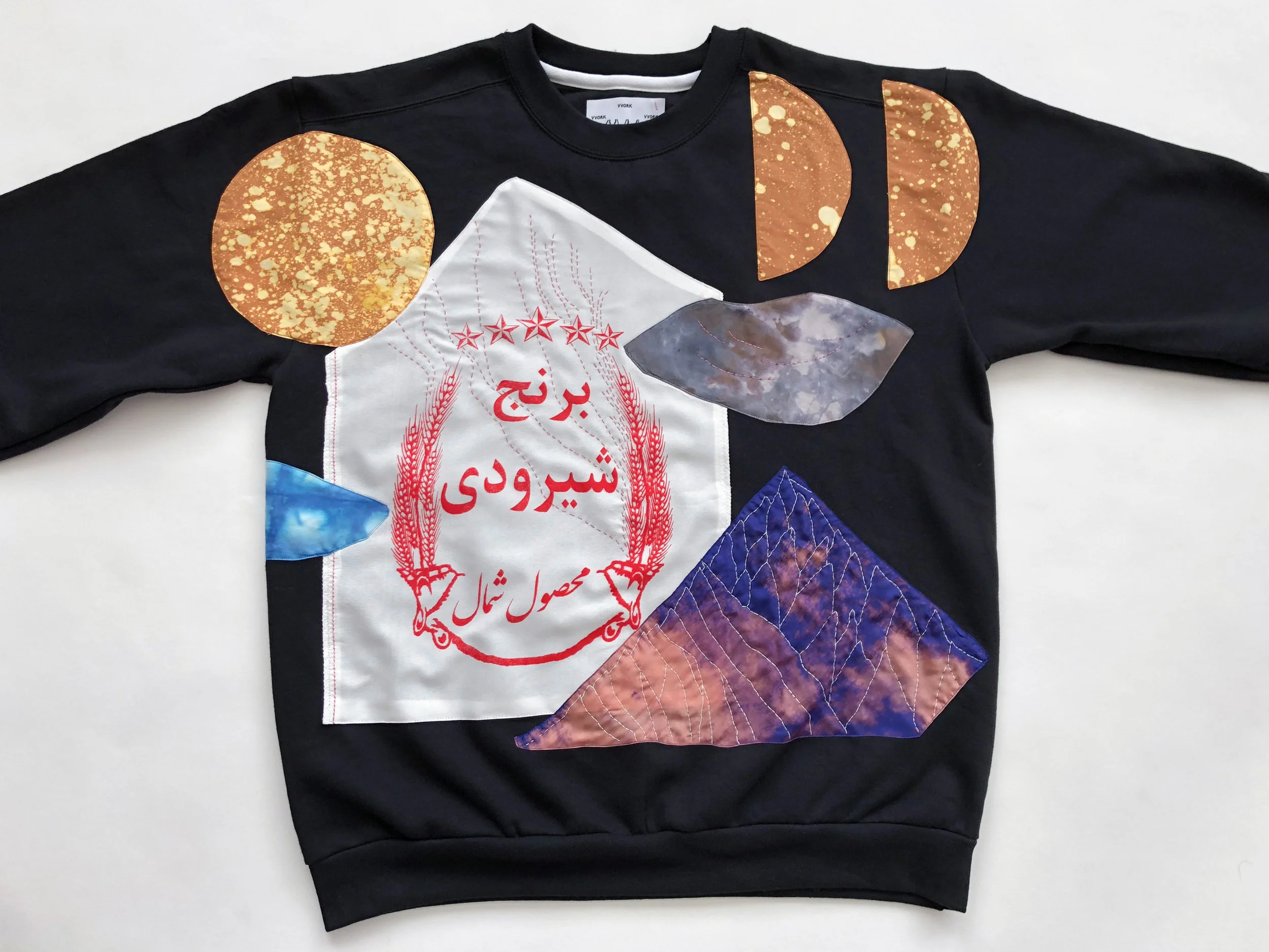 Wearable Landscape; "Wear A Mountain, Carry A Sun" by VVORK VVORK VVORK Designed and made in Brooklyn New York by Zeynab Izadyar