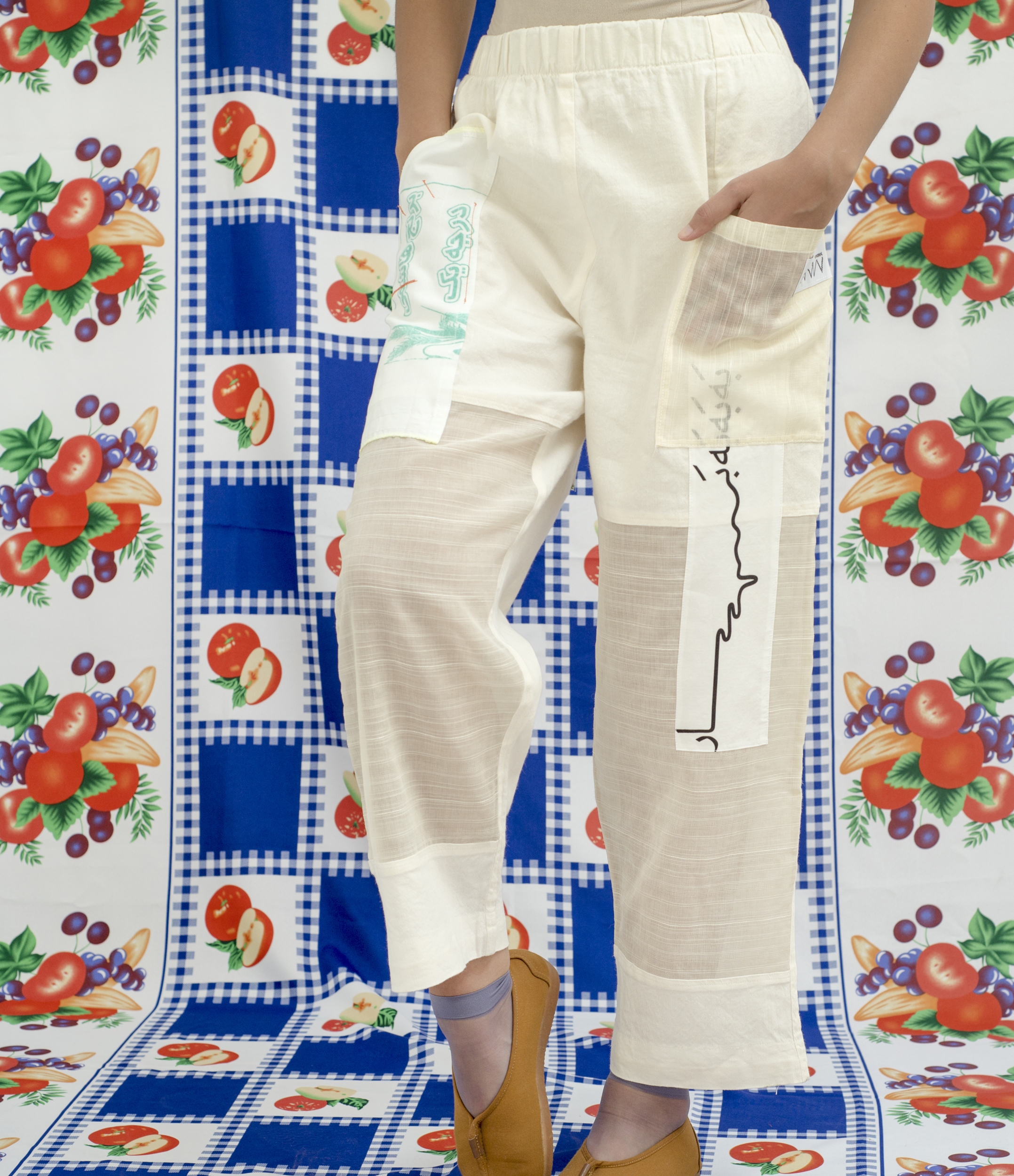 Raised On Rice pants from VVORK VVORK VVORK designed and slowmade by Zeynab Izadyar in Brooklyn New York