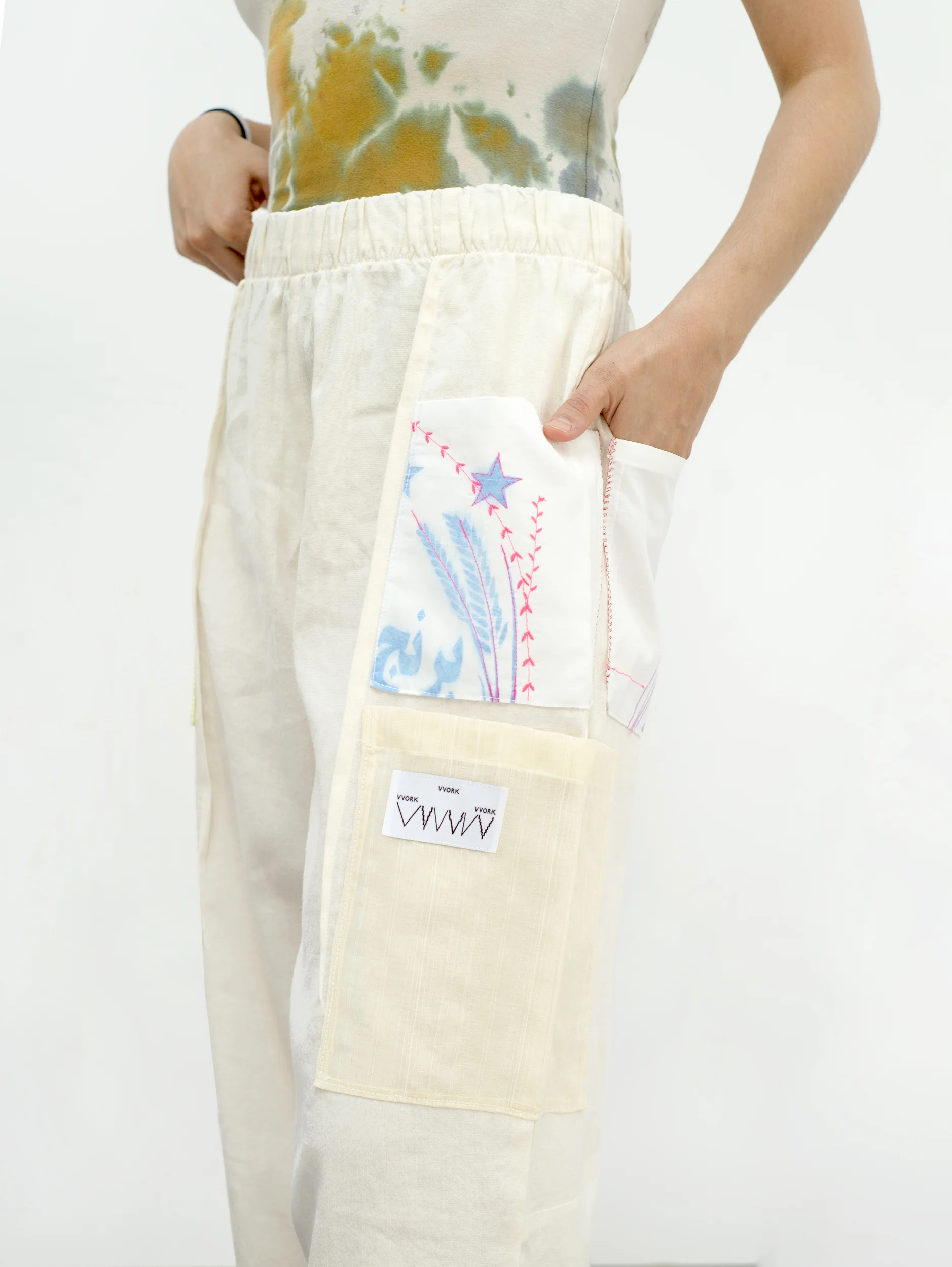 Raised On Rice pants from VVORK VVORK VVORK designed and slowmade by Zeynab Izadyar in Brooklyn New York