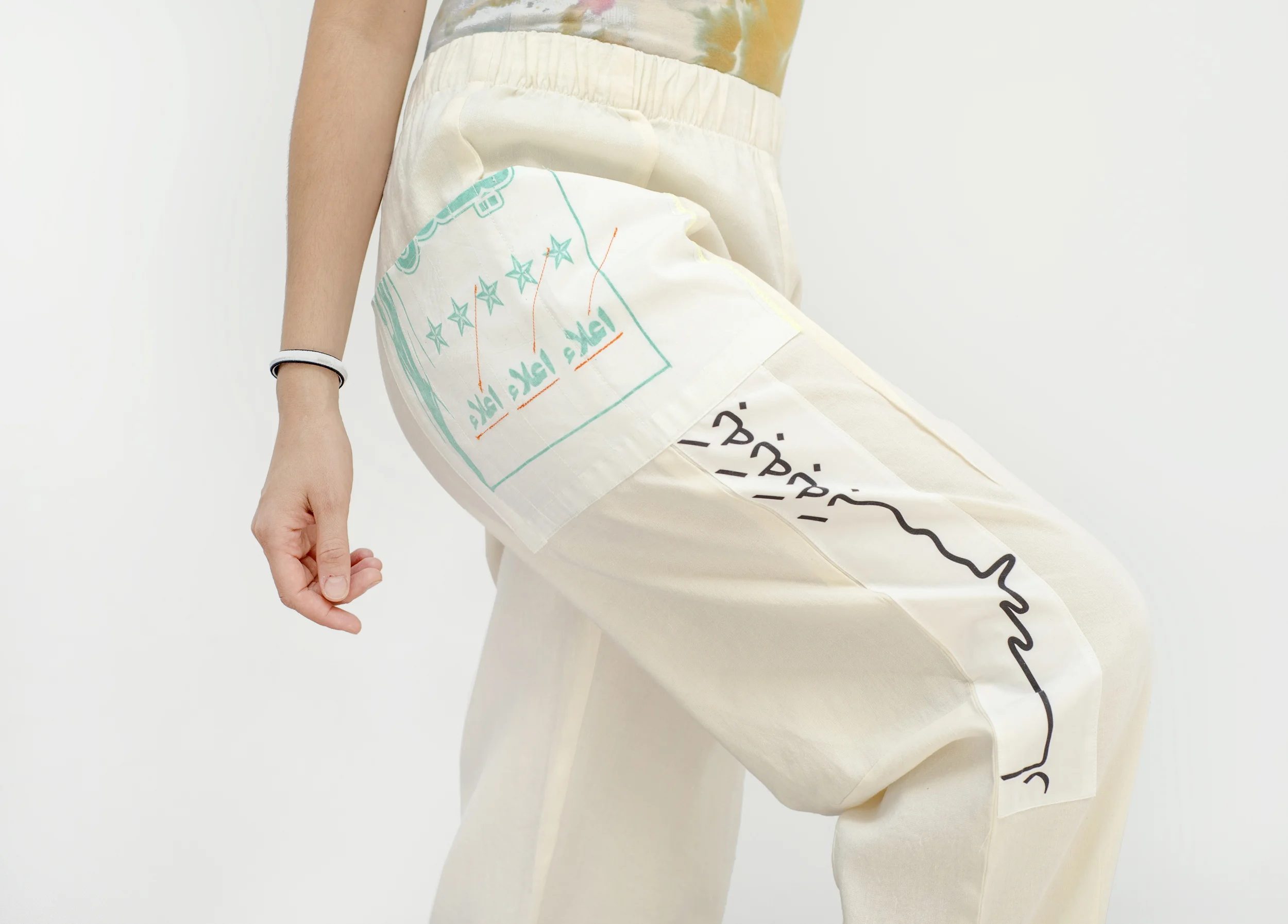 Raised On Rice pants from VVORK VVORK VVORK designed and slowmade by Zeynab Izadyar in Brooklyn New York