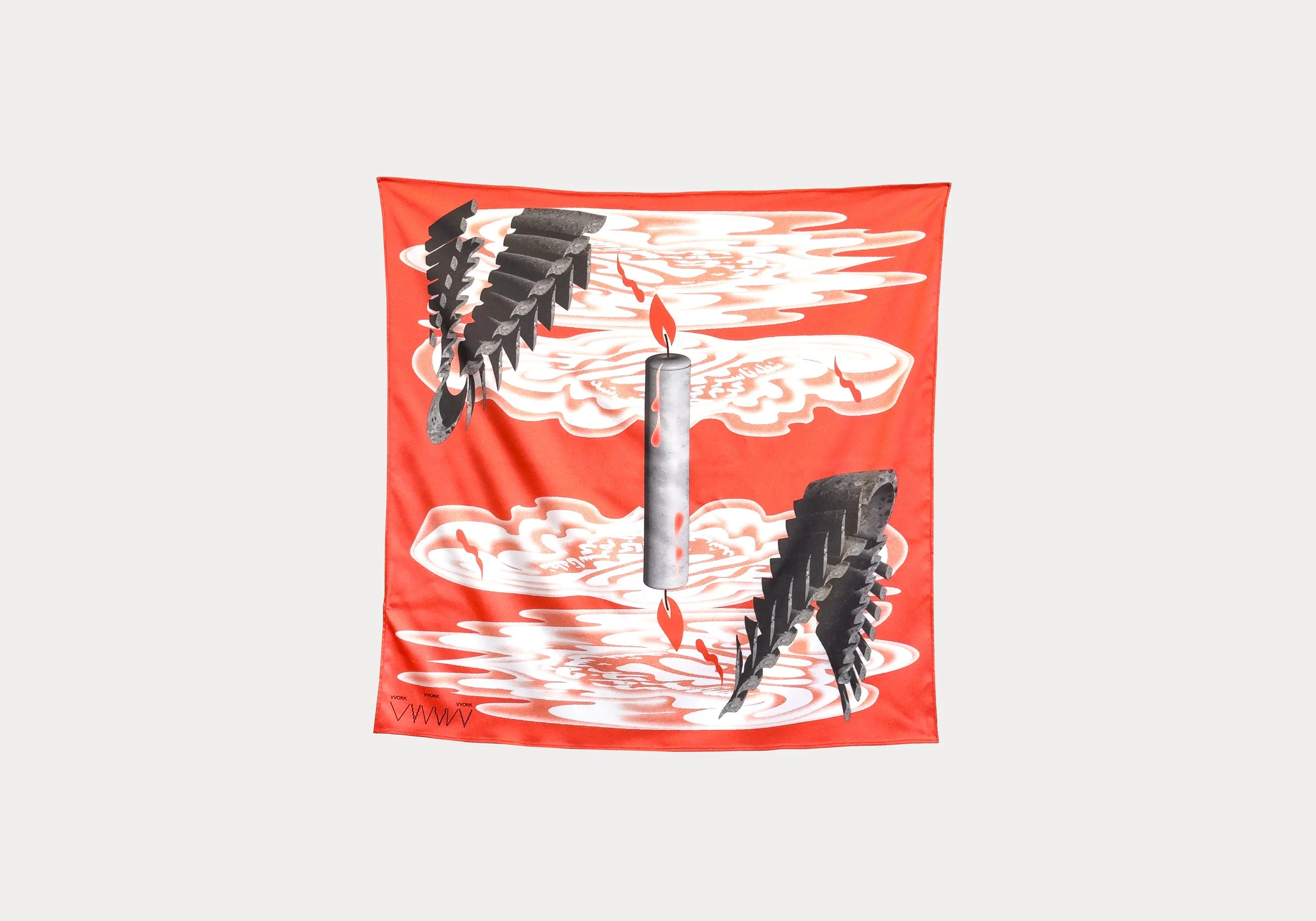 Red Crying Candle—Scarf