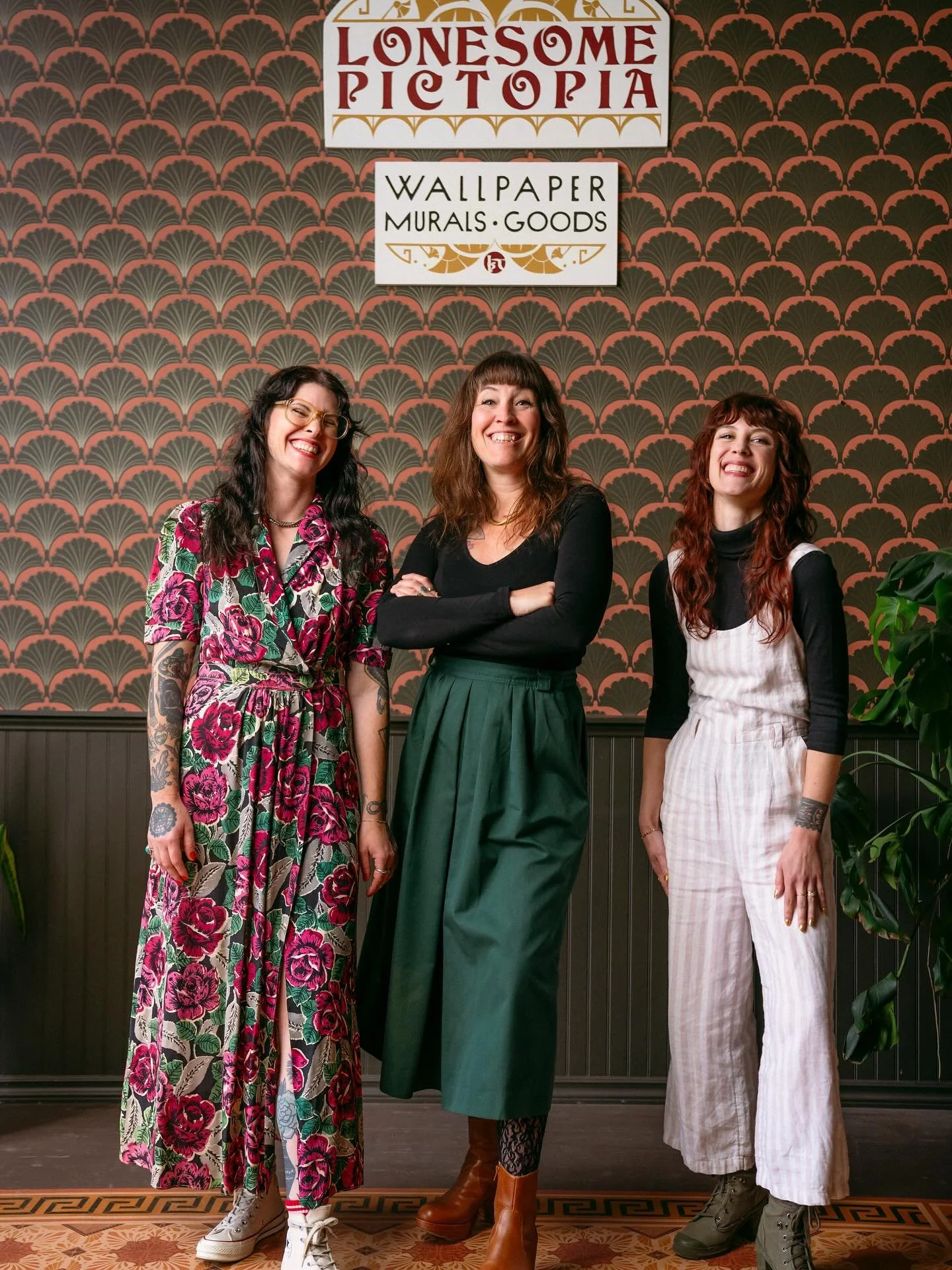 Oh HIIIII 👋👋👋!!!!

Some new friends on here, so we thought it would be a good time to show our faces! These three weirdos are our principals&mdash;left to right are Tashina, Melanie, and Sierra. Not pictured: the ABBA song we&rsquo;re dancing to! 