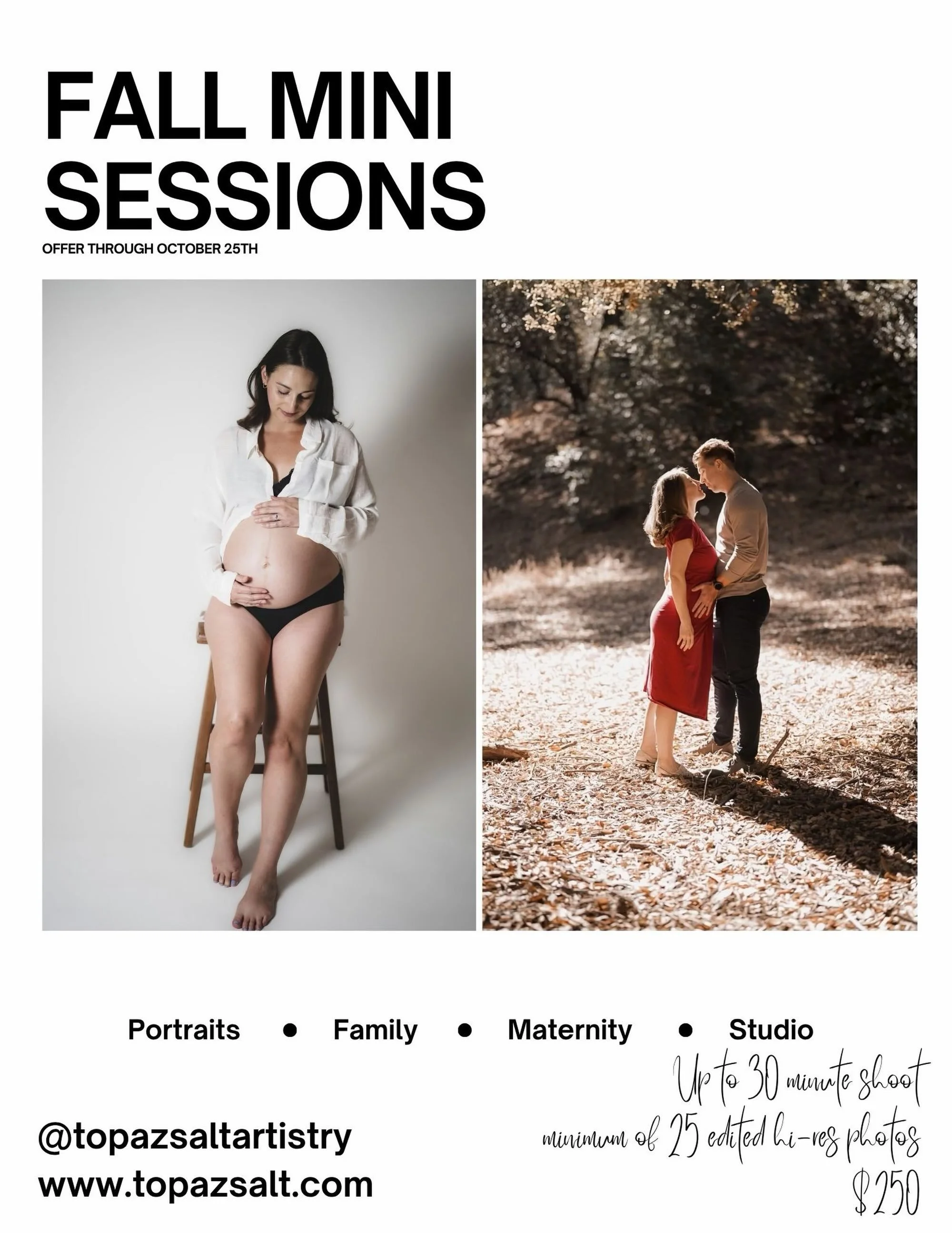 In case you needed a sign to snag a date for a fall family photo shoot, here it is!! Holiday cards are right around the corner! 😉🍂🤎 DM for availability. 

#fallminisessions #slocountyphotographer #familyphotoshoot #maternityphotographer #sanluisob