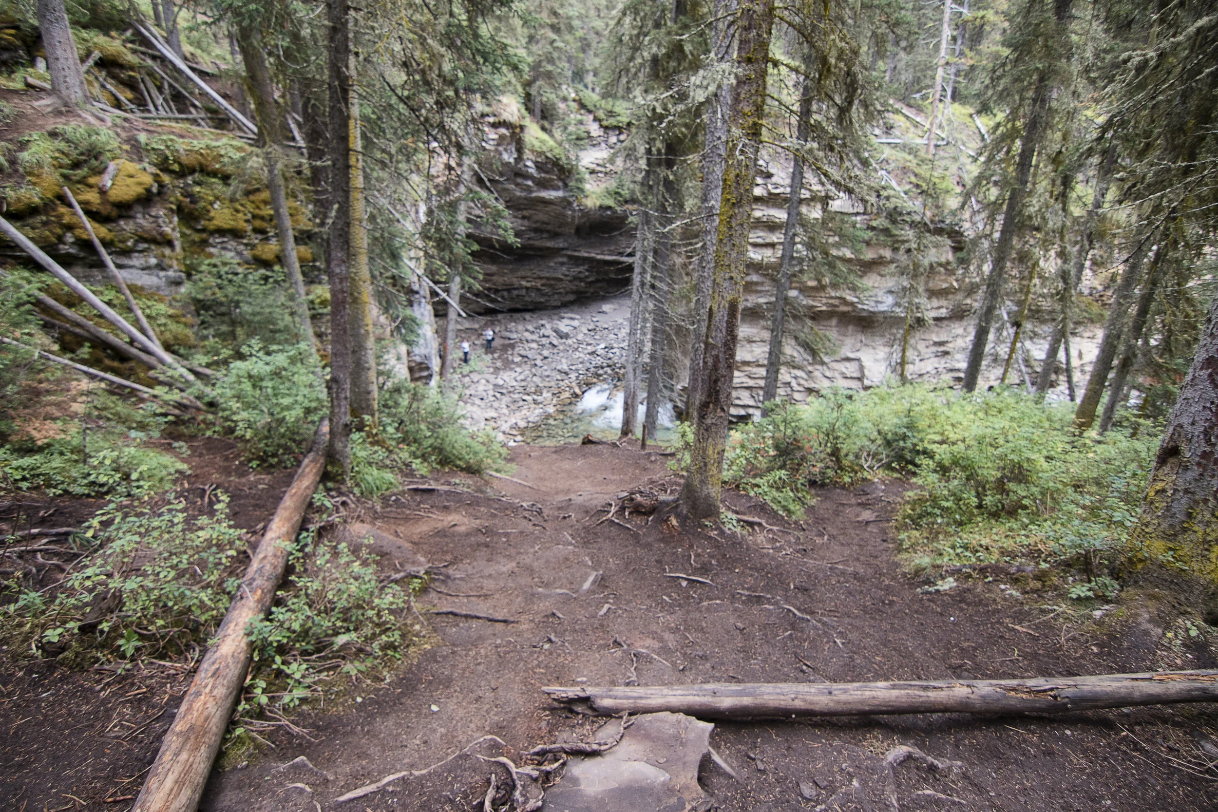 On the trail to the cave
