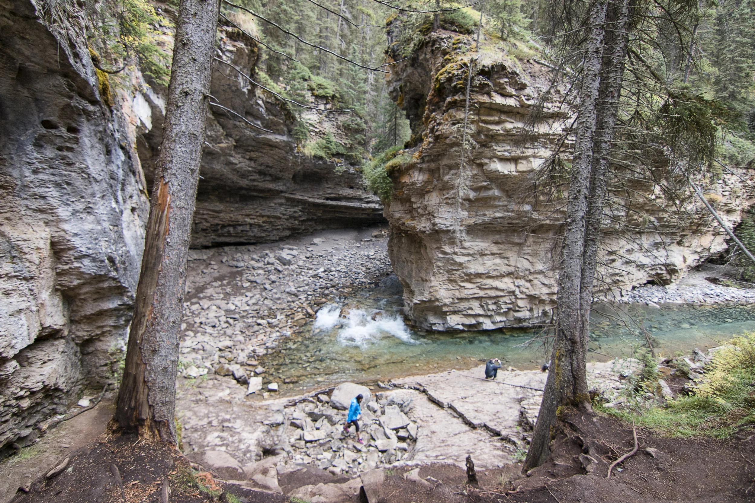On the trail to the cave