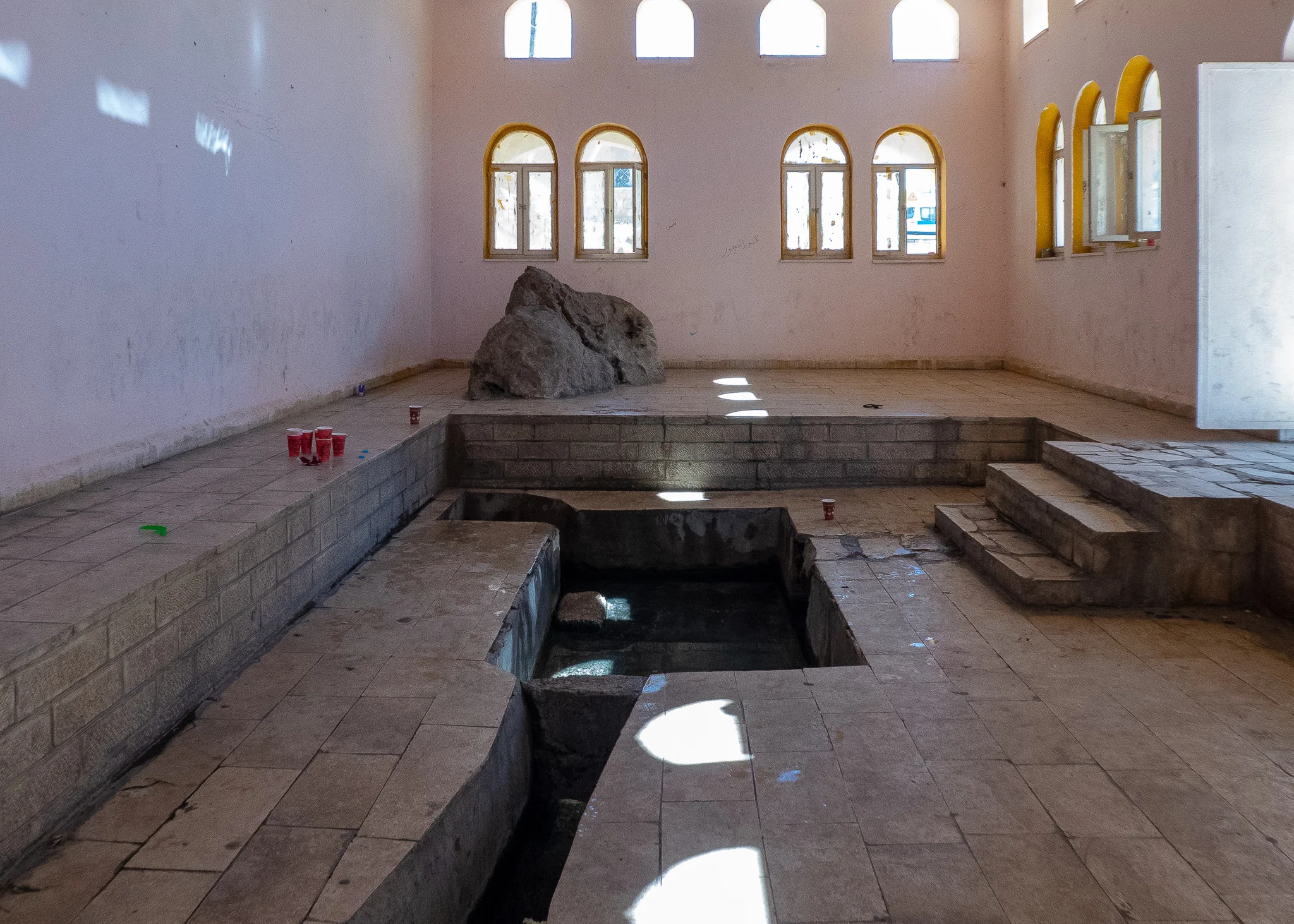 Water still flows inside and I’m guessing that rock is symbolic, rather than being the one Moses struck
