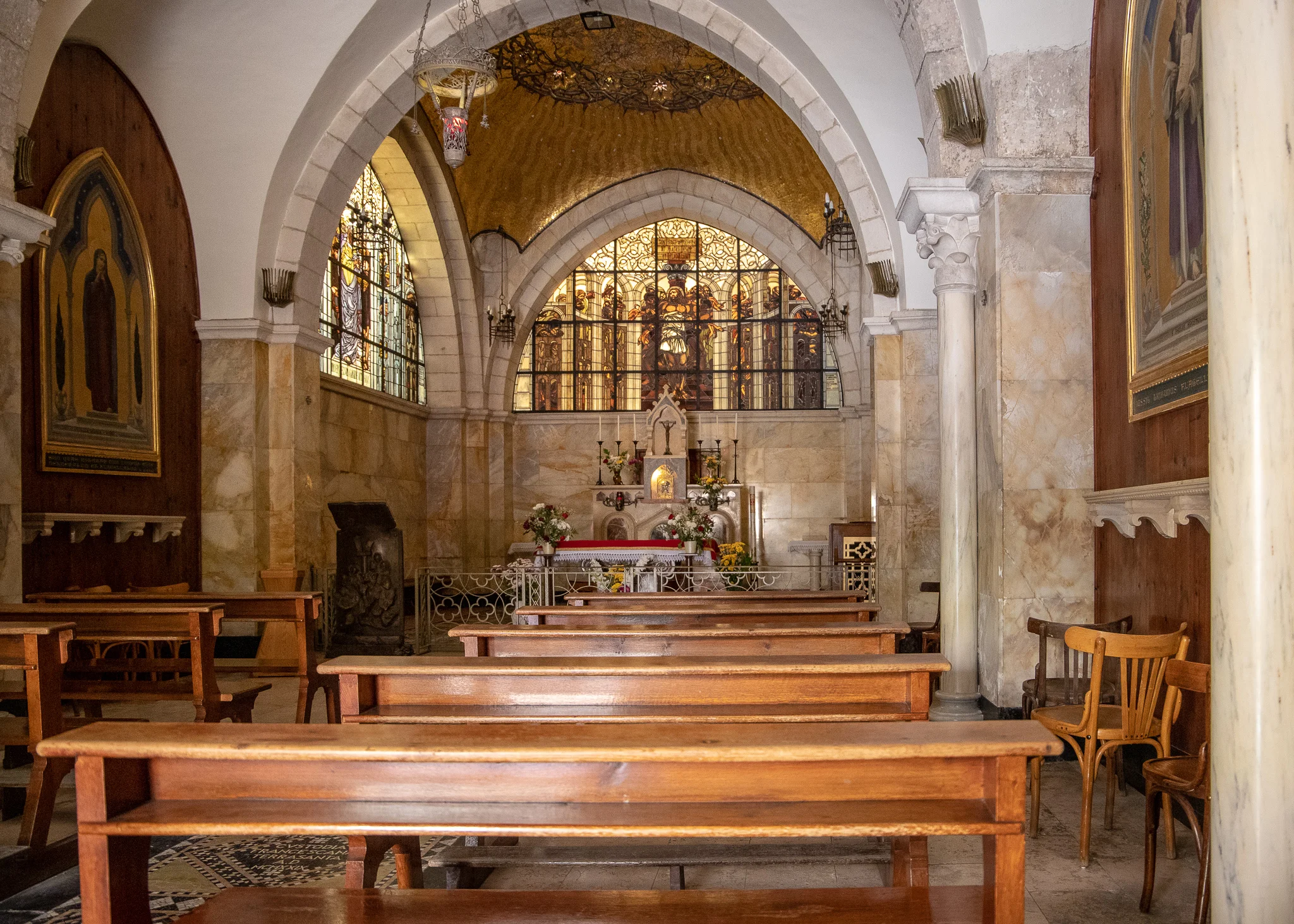 Inside the Church of the Flagellation