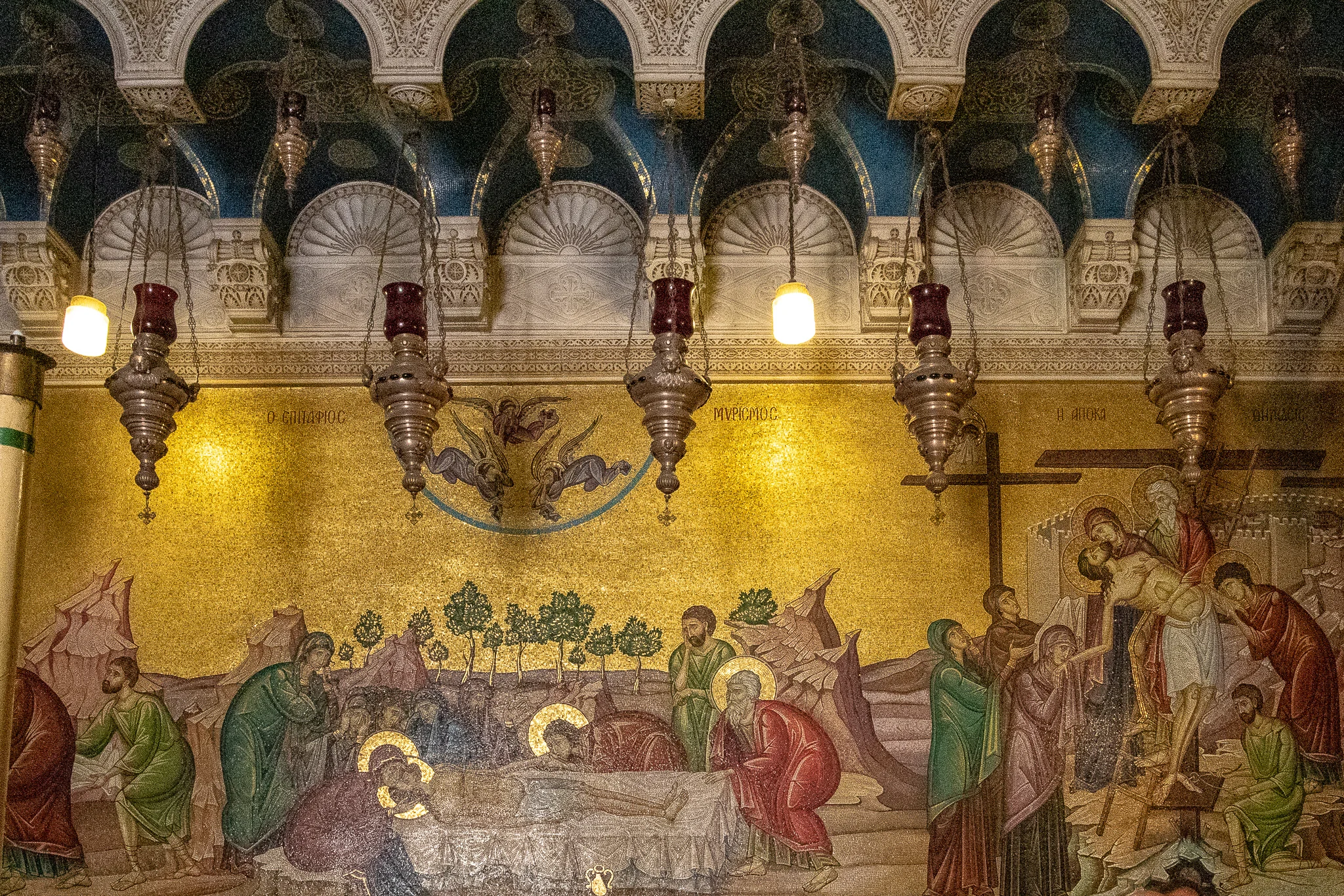Painting showing Christ’s body being laid down