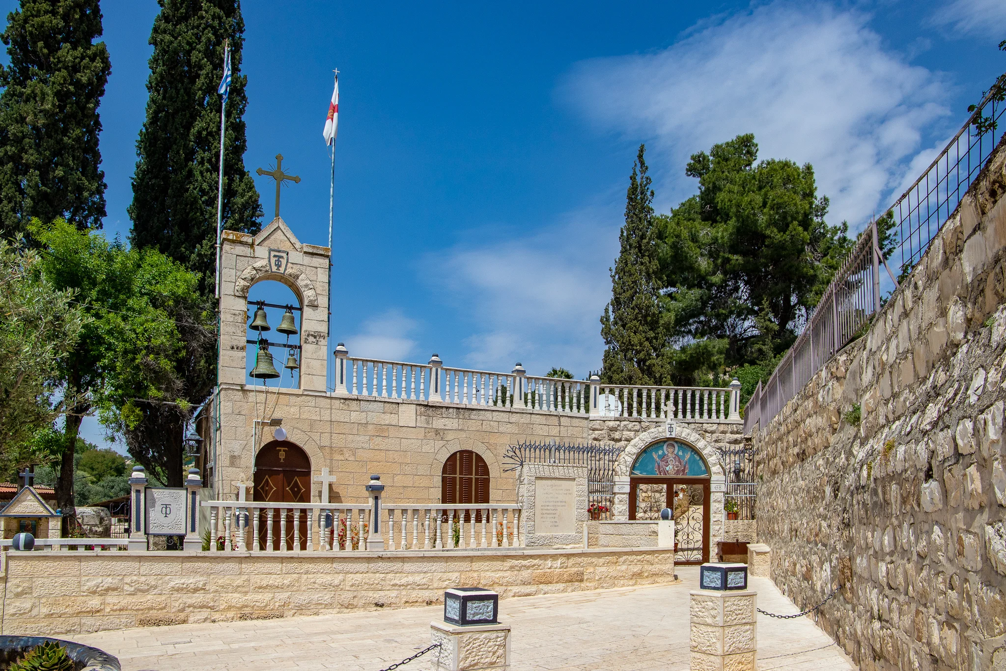 The pretty Abbey of Saint Mary of the Valley of Jehoshaphat, which sits beside the Tomb of the Virgin