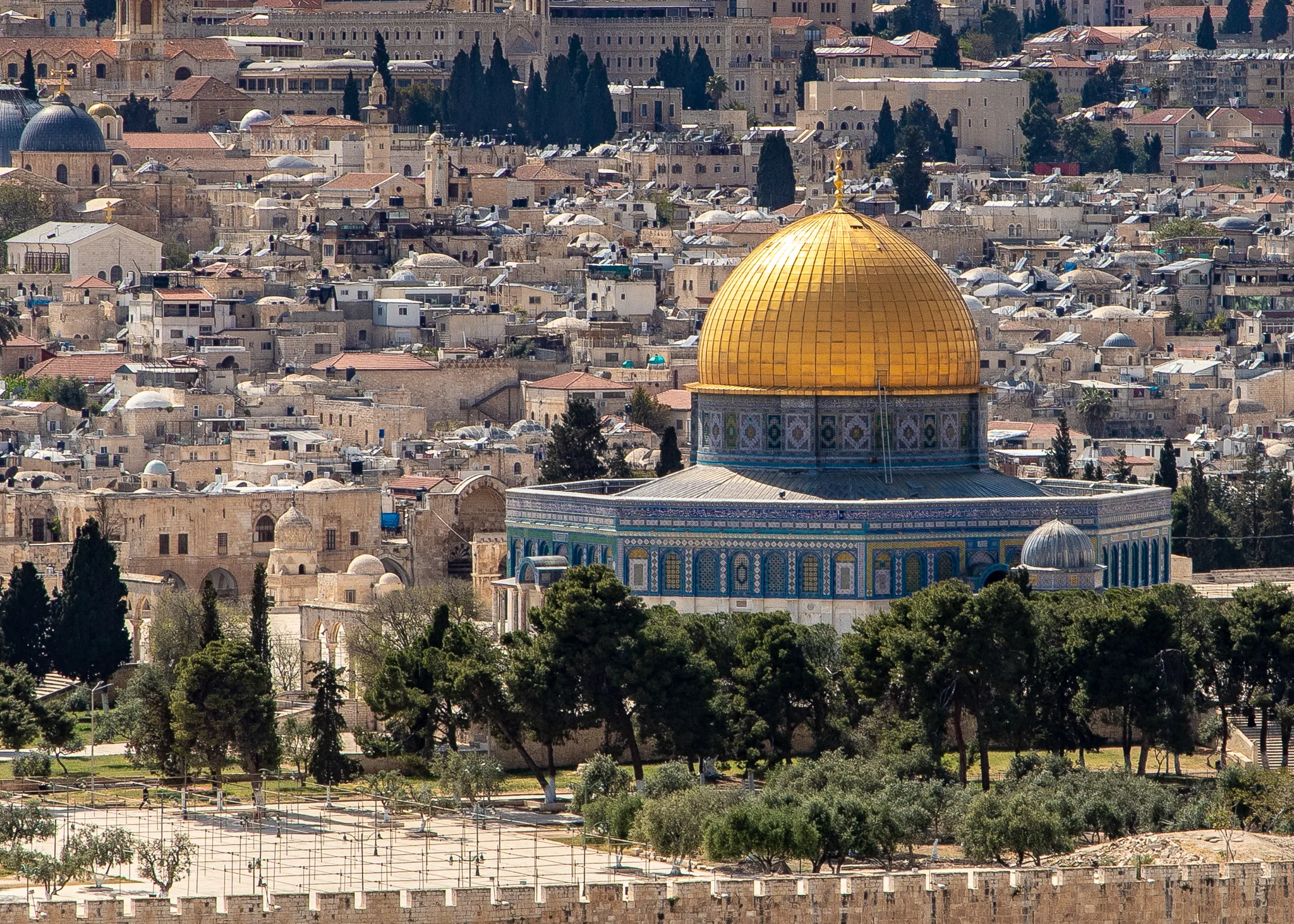 View of Dome of the Rock from Mt Olives