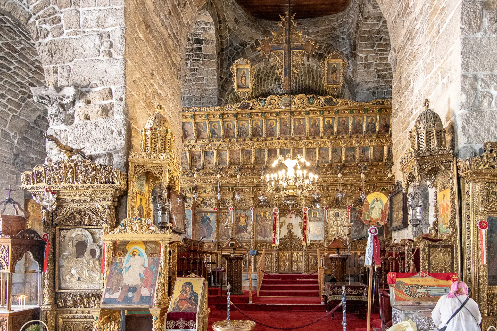 Inside the church