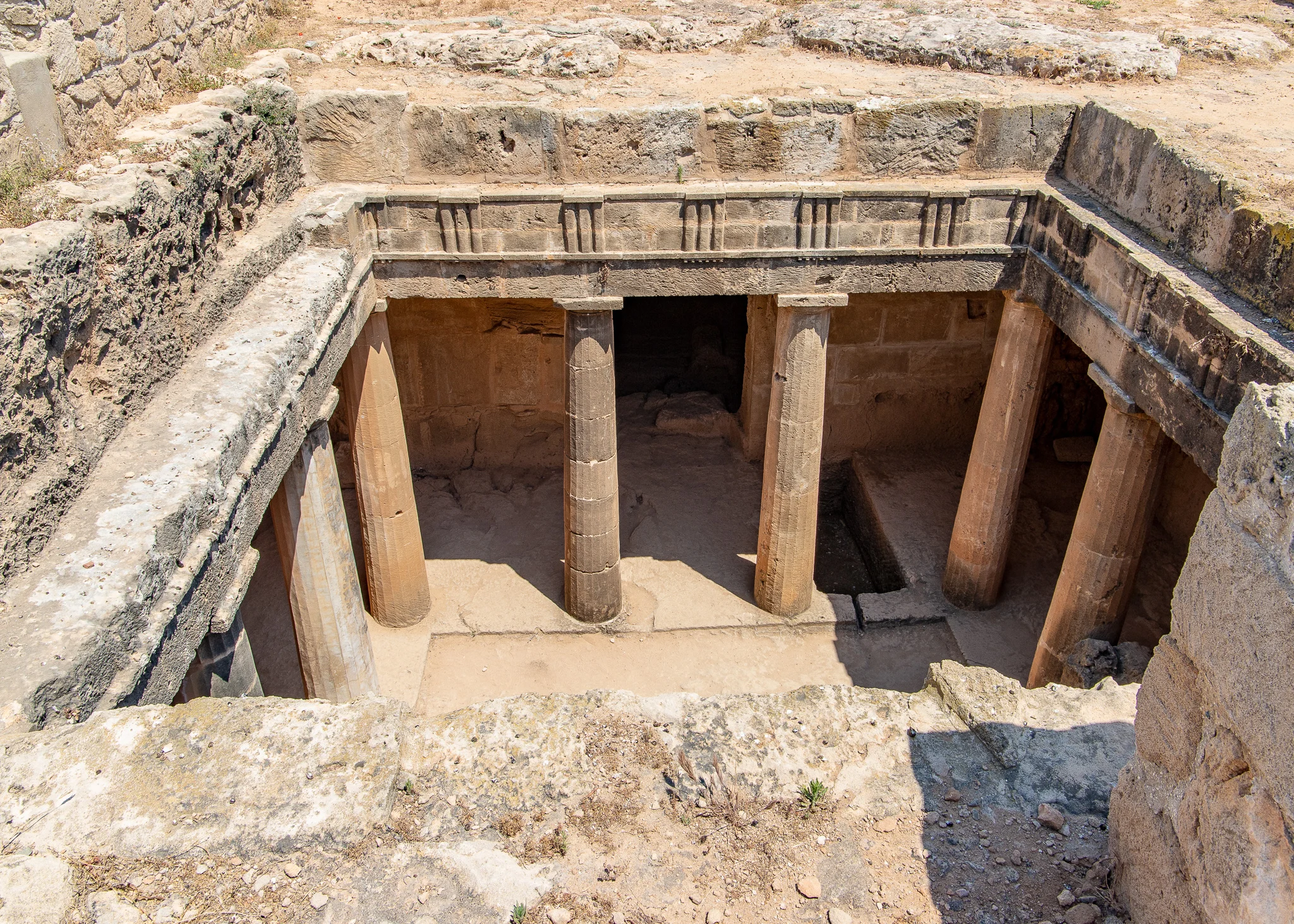 View down to the atrium below