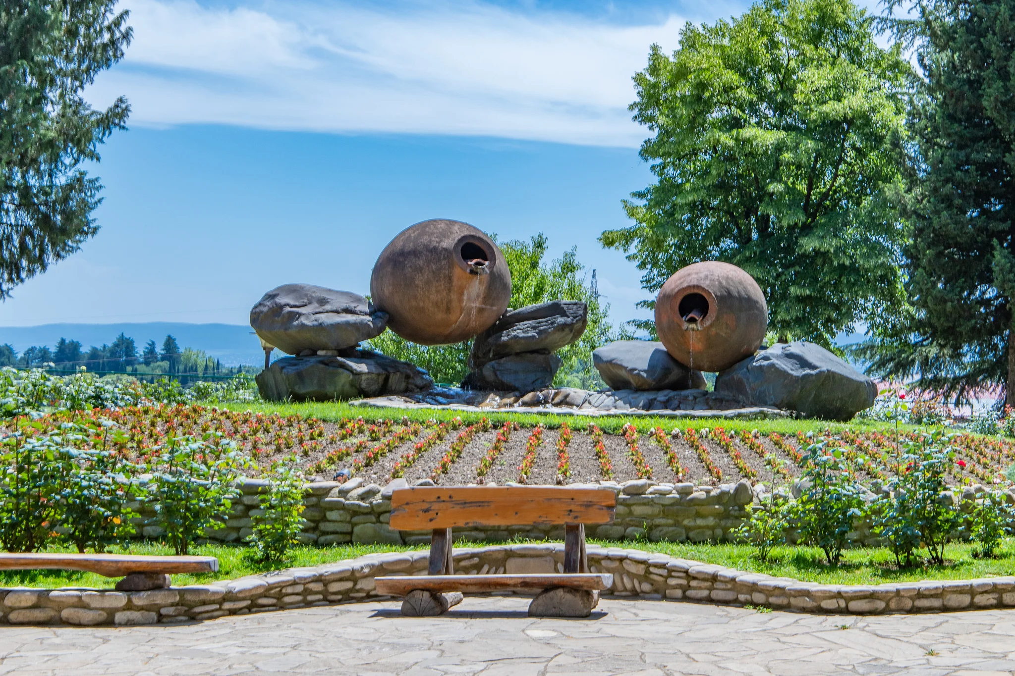 Outside the entrance to Khareba Winery