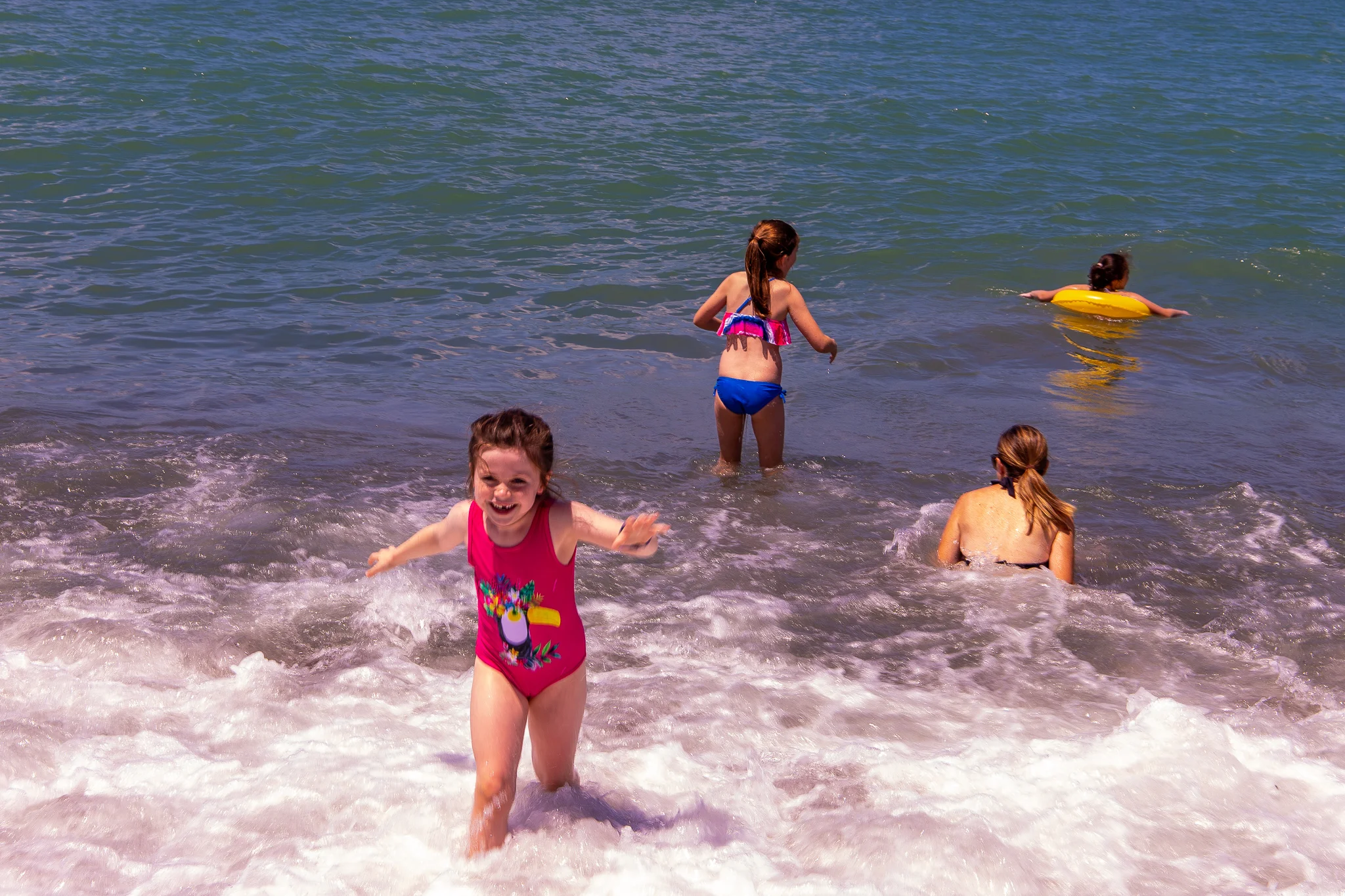 Kids, waves and water - always a sure hit