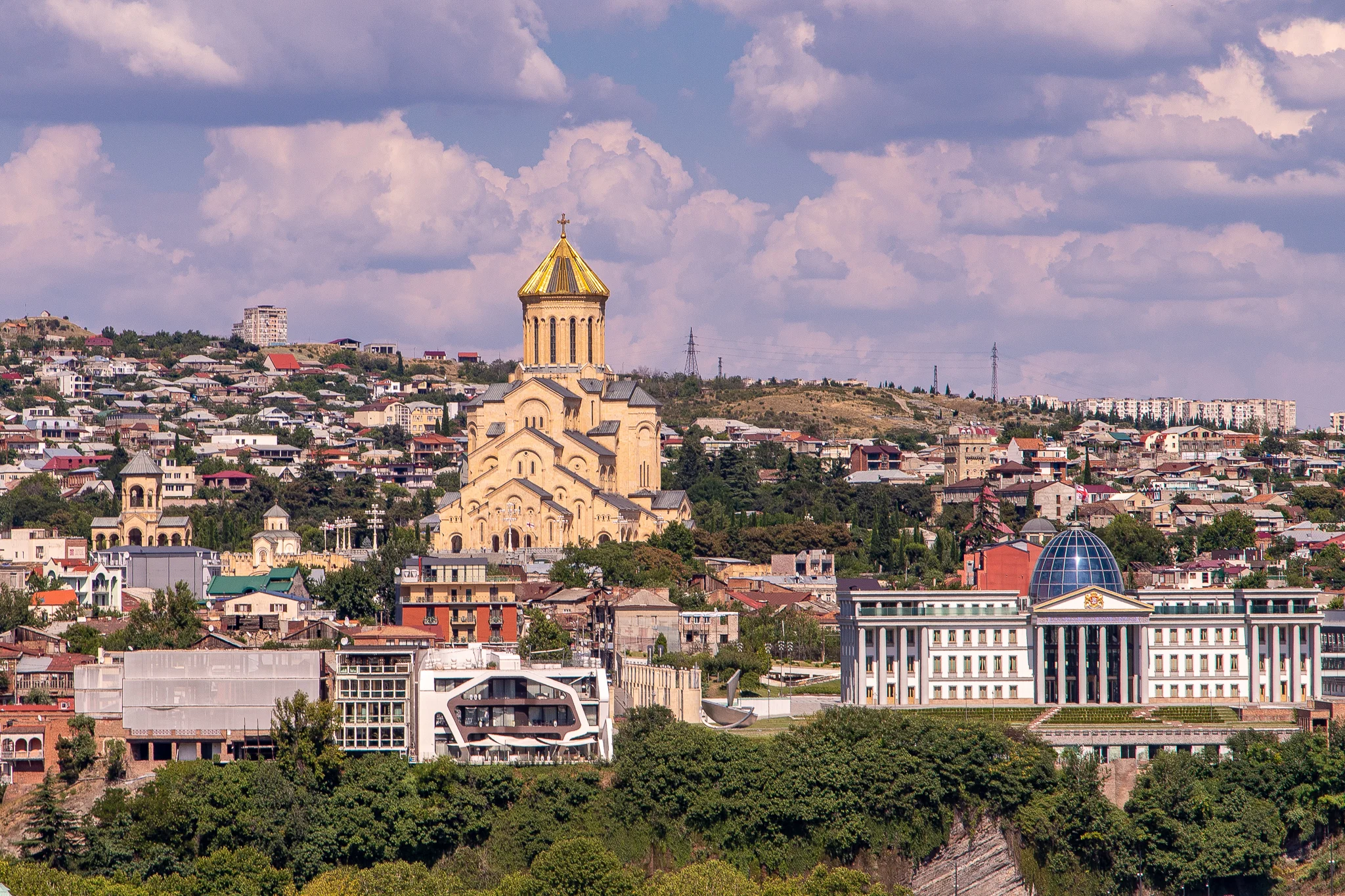 The Holy Trinity Cathedral with the Presidential Palace off to the side