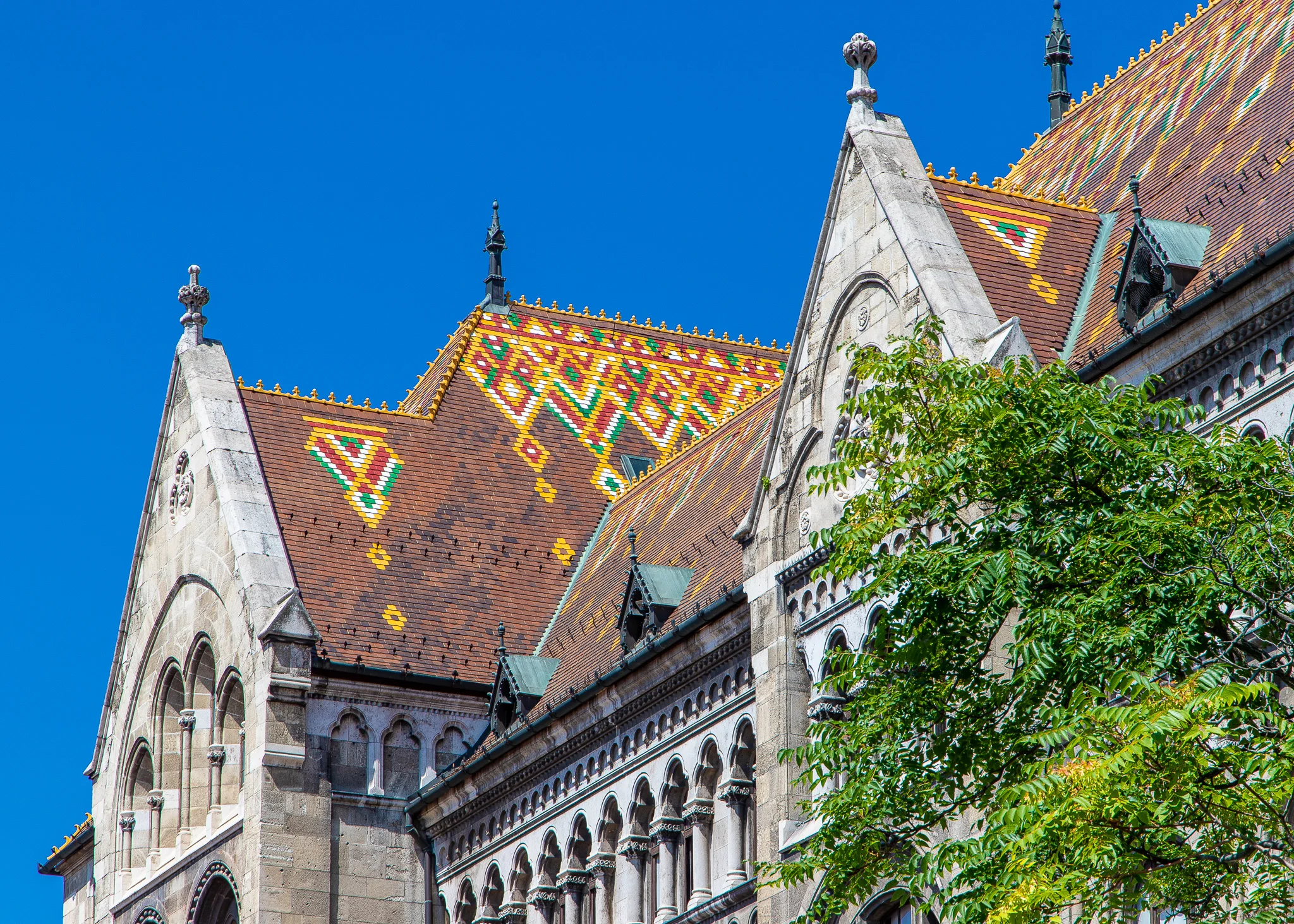 Close up of roofing tiles on the National Archives building
