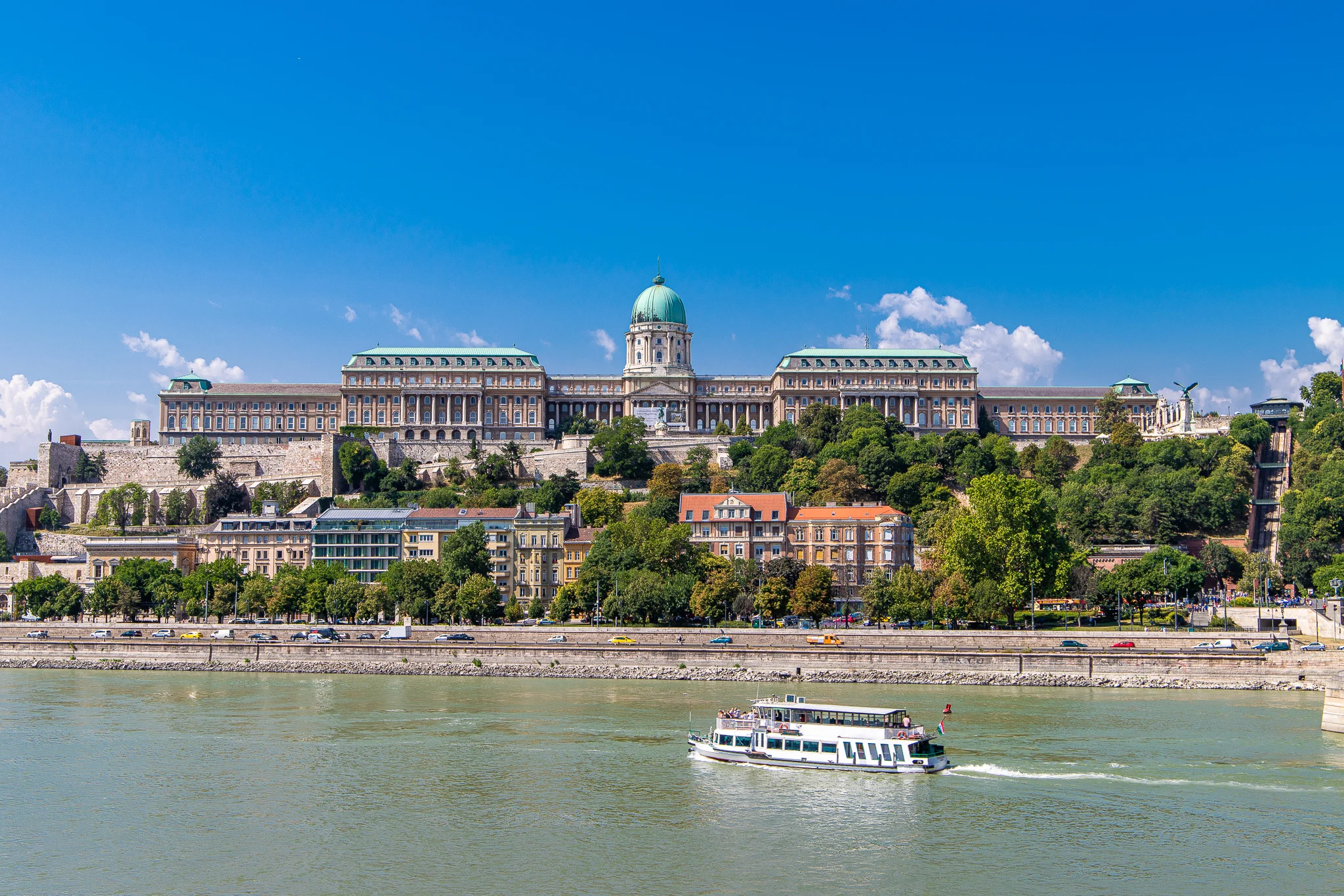 Buda Castle with the Funicular to the right