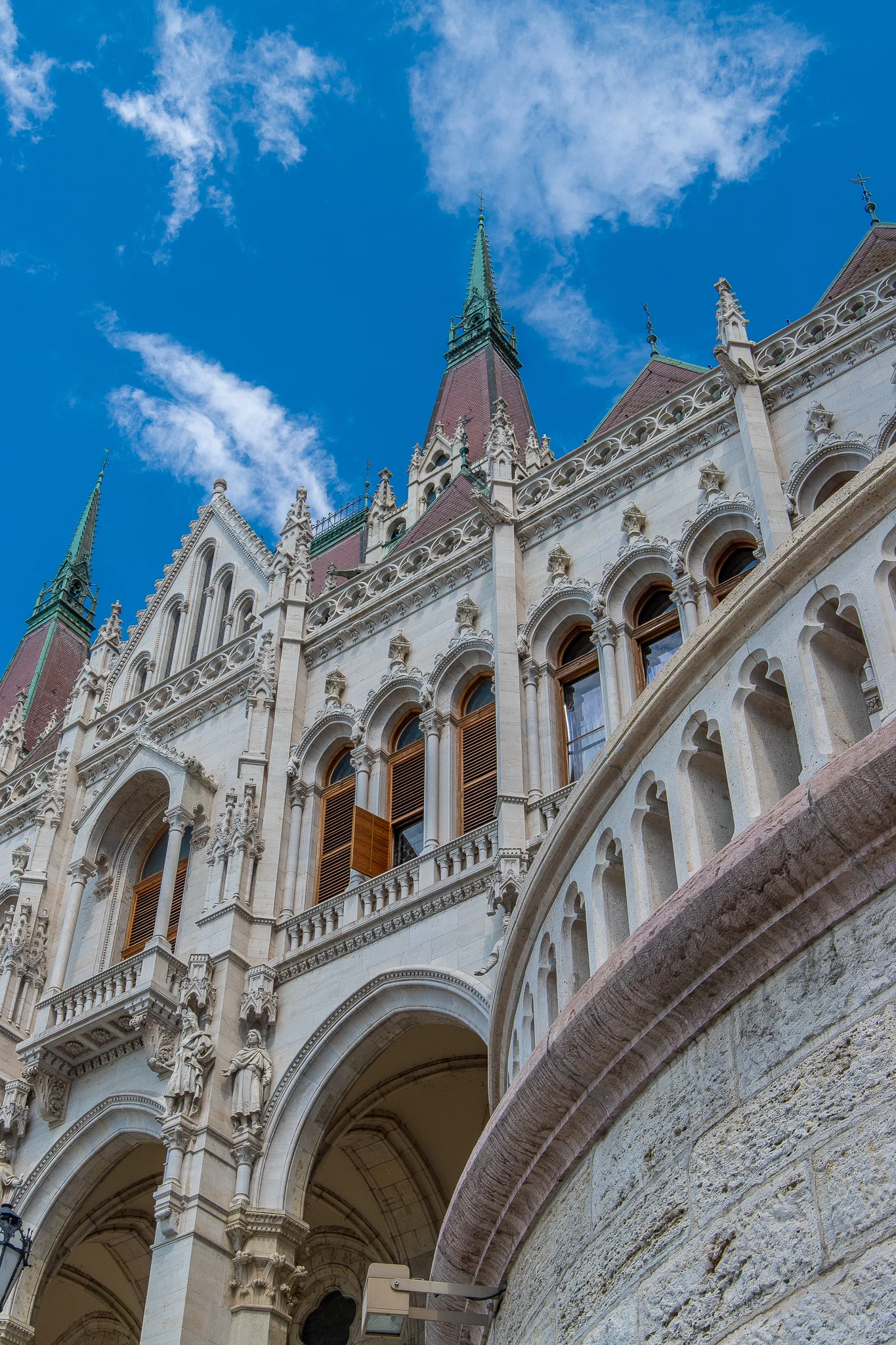 Close up of the front facade