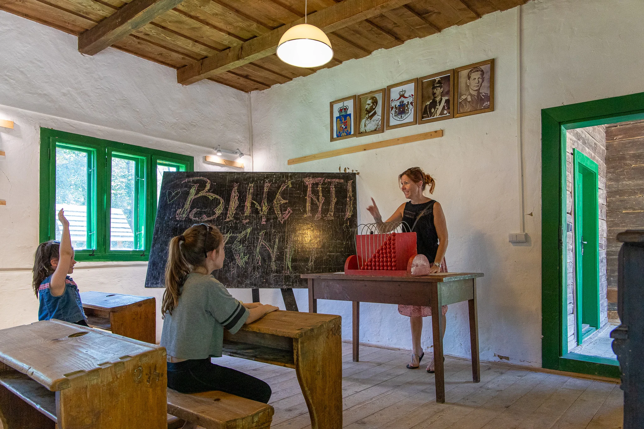 Teacher and pupils