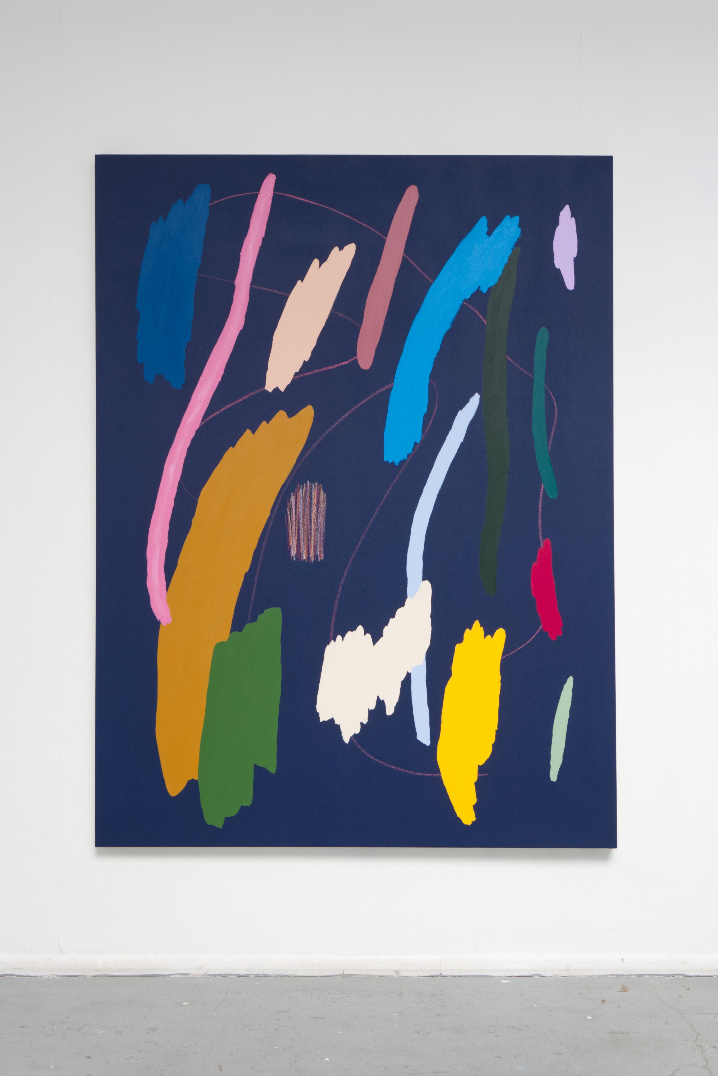  The Encounter   Acrylic, Pastel and Oil Bar on Canvas   120cm x 160cm 