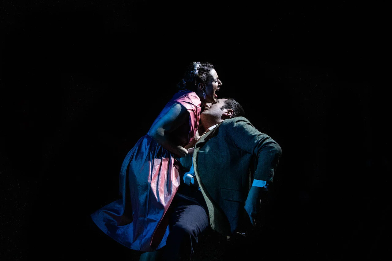 From left to right_ Honey Rouhani (Tosca), Hugo Herman-Wilson (Scarpia). (c) Ali Wright.jpeg