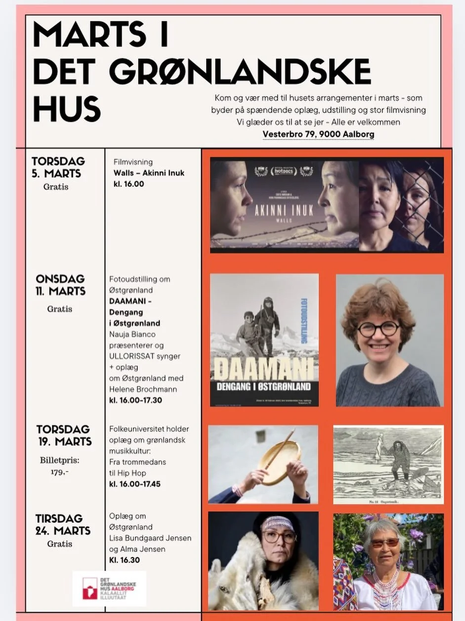 MARTS I DET GR&Oslash;NLANDSKE HUS 

✨ M&Aring;NEDSPLAKAT! ✨

Som noget nyt lancerer vi nu vores helt nye m&aring;nedsplakat, s&aring; du nemt kan f&aring; overblik over, hvad der sker i m&aring;neden i Det Gr&oslash;nlandske Hus i Aalborg 🤍

For&ar