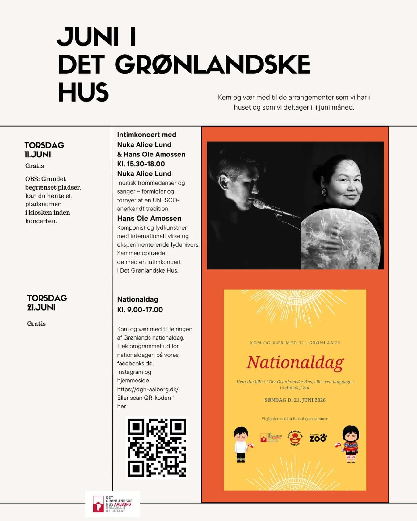 OPDATERET // NUTARTIGAQ

&mdash;&mdash;

✨🌷 M&Aring;NEDSPLAKAT 🌷✨

Gl&aelig;d dig til juni m&aring;ned, som byder p&aring; store begivenheder!

//

✨🌷 QAAMMAMMUT PILERSAARUT 🌷✨

Junimi assigiinngittunut pisussanut qilanaarit!