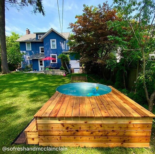 Tank? ✅ Deck? ✅ 😎💦☀️
Life will be good this summer for @sofreshandmcclainclain
&bull;
📷: @sofreshandmcclainclain
&bull;
Follow @stocktankpools! 👆 And visit our bio link for DIY guides, parts, &amp; inspiration 🙌