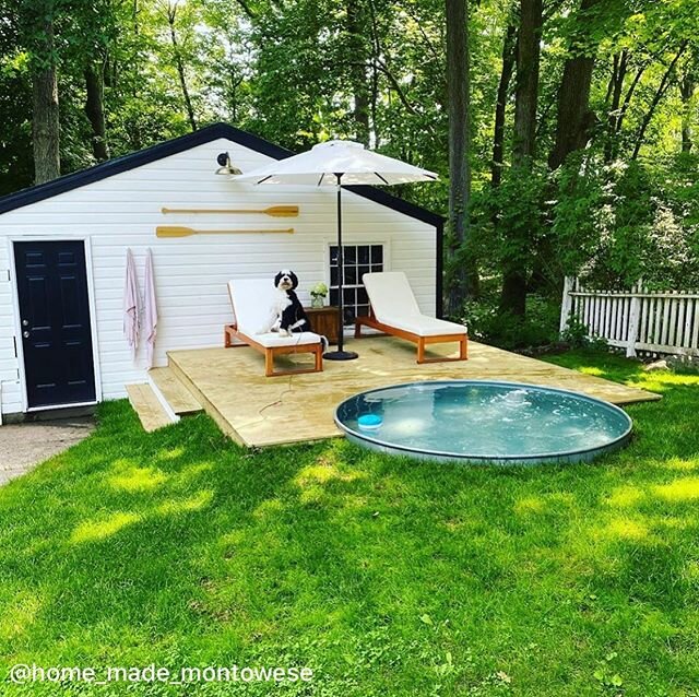 Check out this in-ground beaut&rsquo; in Connecticut! 🙌😍👌
&bull;
📷: @home_made_montowese
&bull;
Follow @stocktankpools! 👆 And visit our bio link for DIY guides, parts, &amp; inspiration 🙌