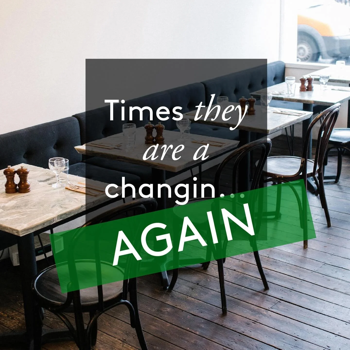 Hello again everyone. A little update on our plans... Unfortunately, due to circumstances out of our control, we cannot move the restaurant into No.1 High Street as planned. Angela&rsquo;s restaurant, being the perfectly formed little gem that it alr